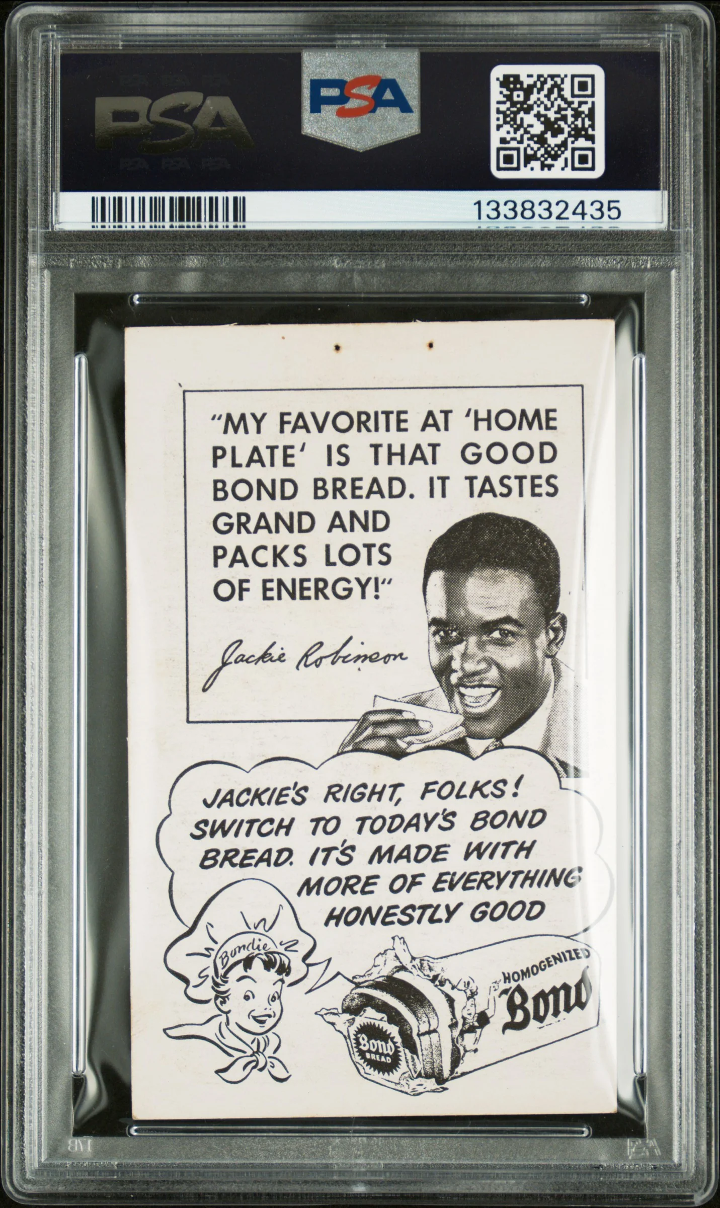1947 Bond Bread Jackie Robinson Throwing Jackie Robinson PSA 1 - Image 2