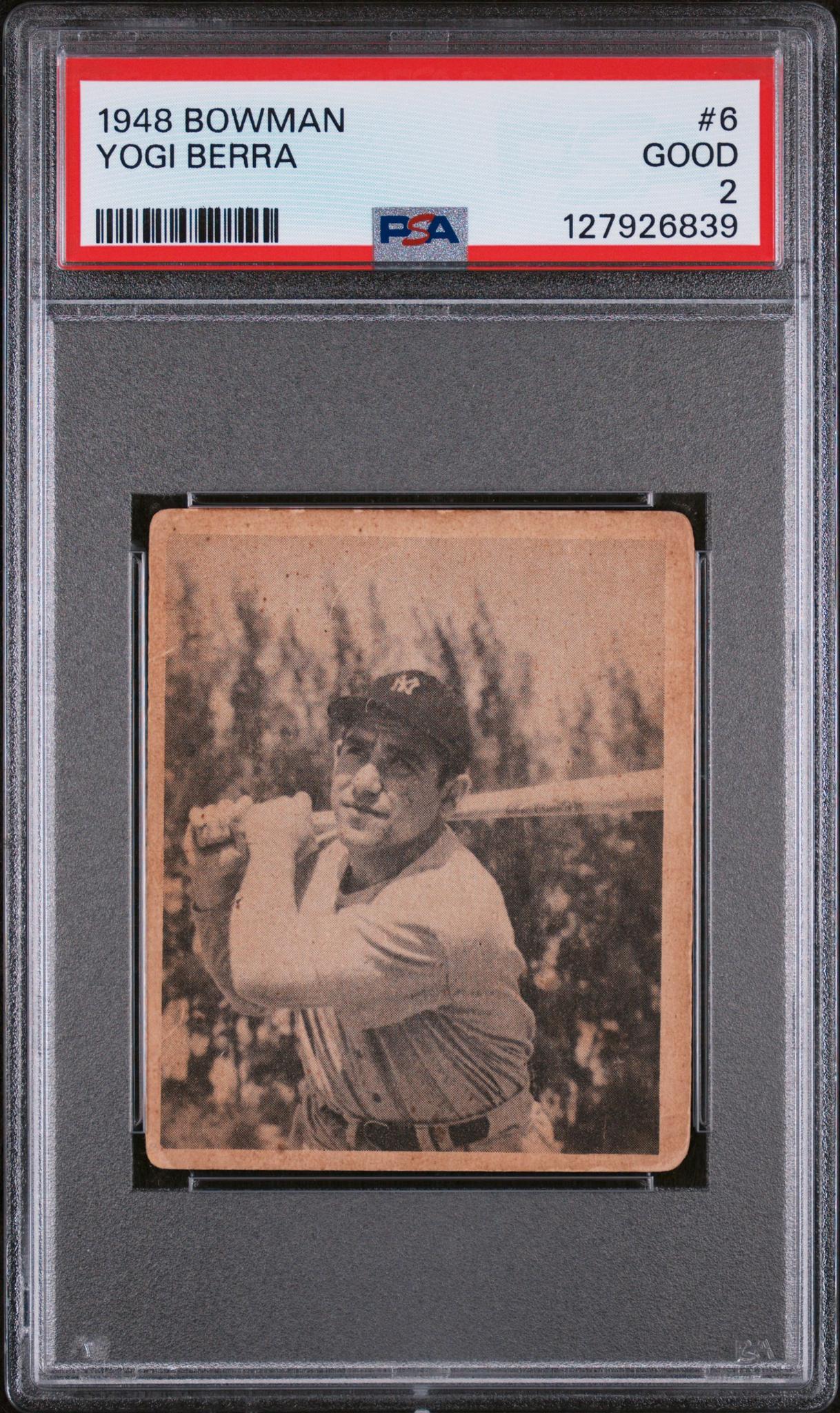 1948 Bowman Yogi Berra #6 PSA 2