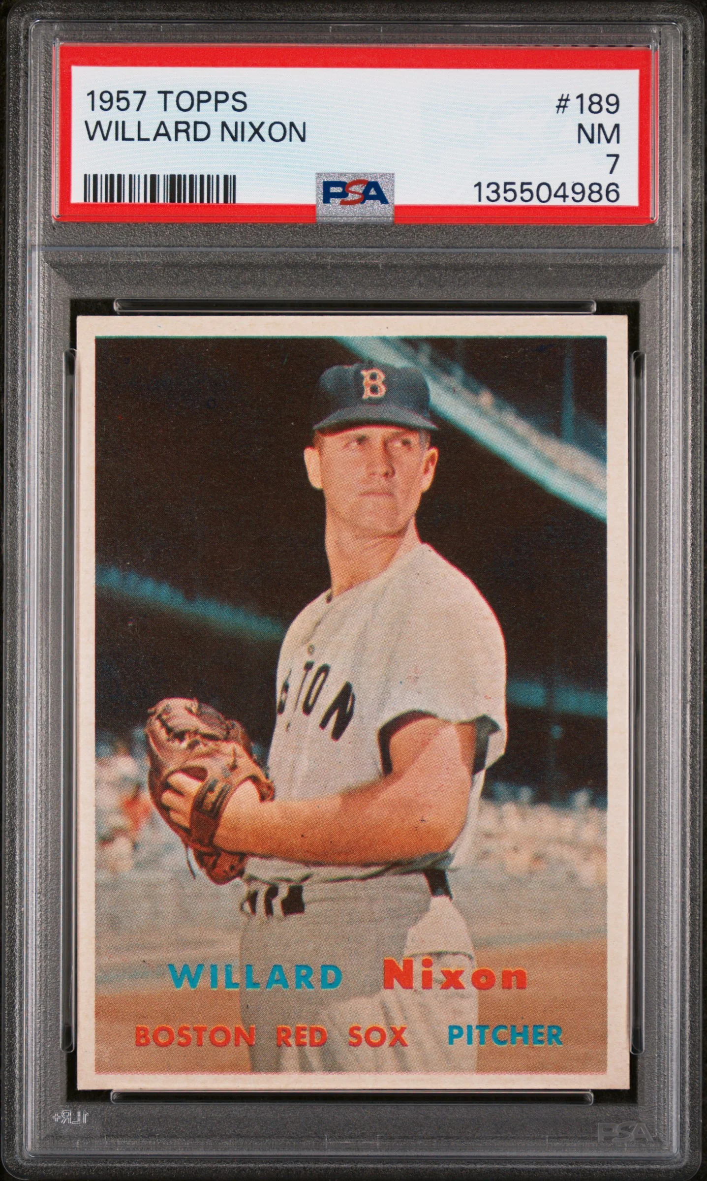 1957 Topps Willard Nixon #189 PSA 7