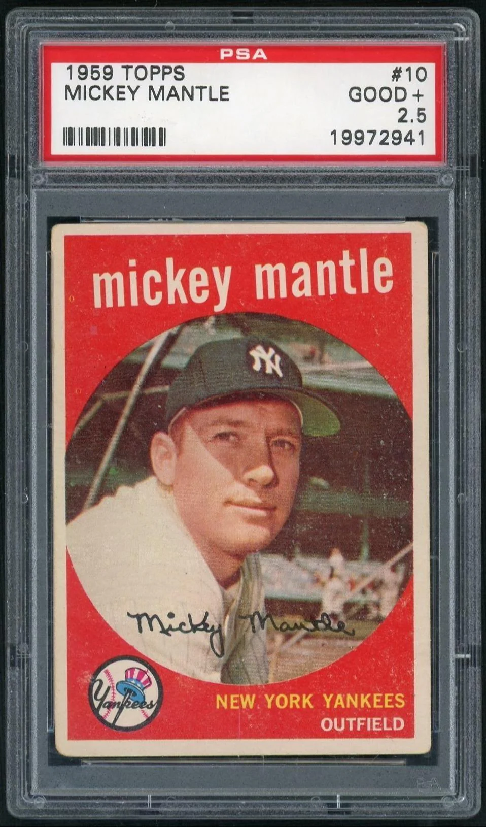 1959 Topps Mickey Mantle #10 PSA 2.5 - Image 2