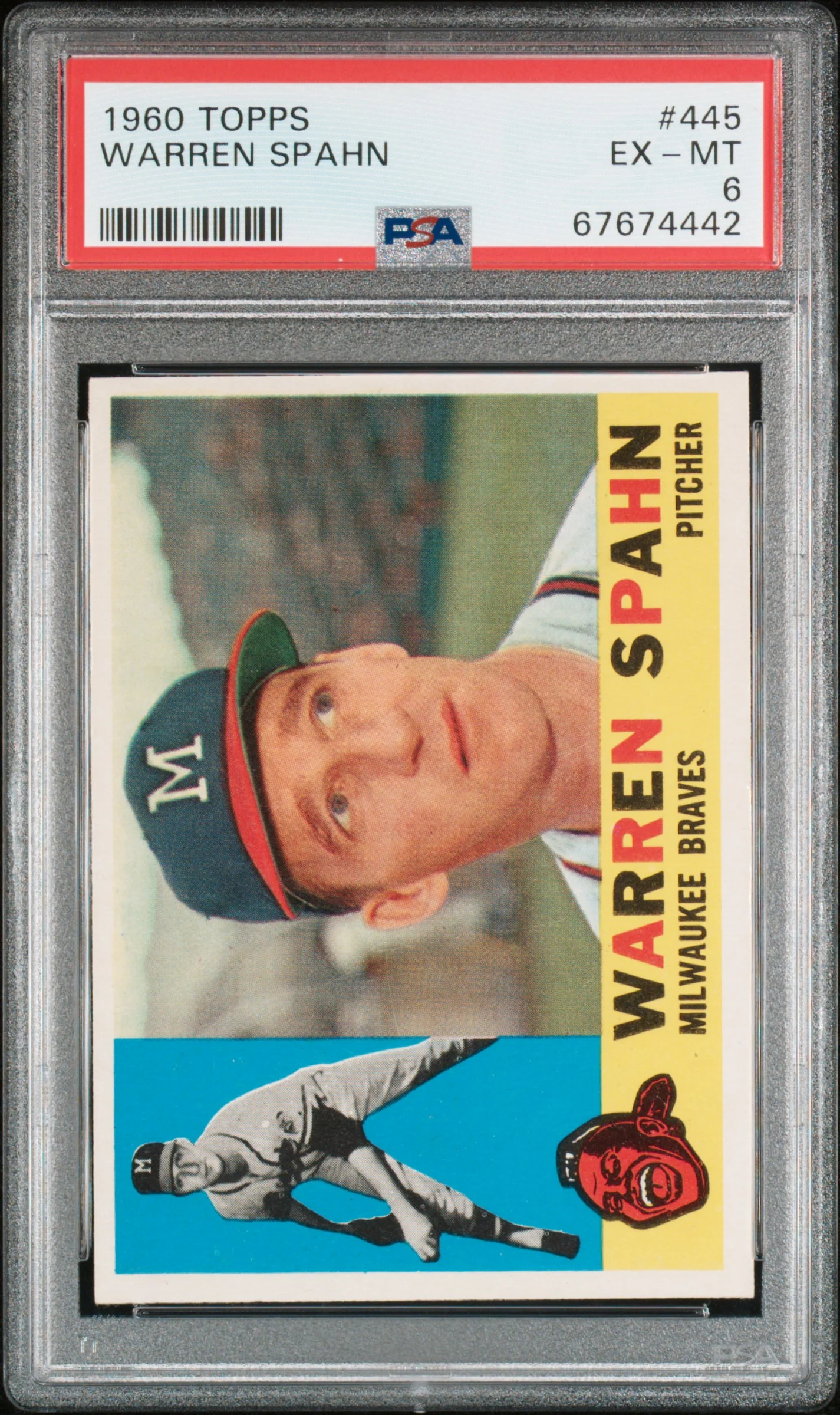 1960 Topps Warren Spahn #445 PSA 6