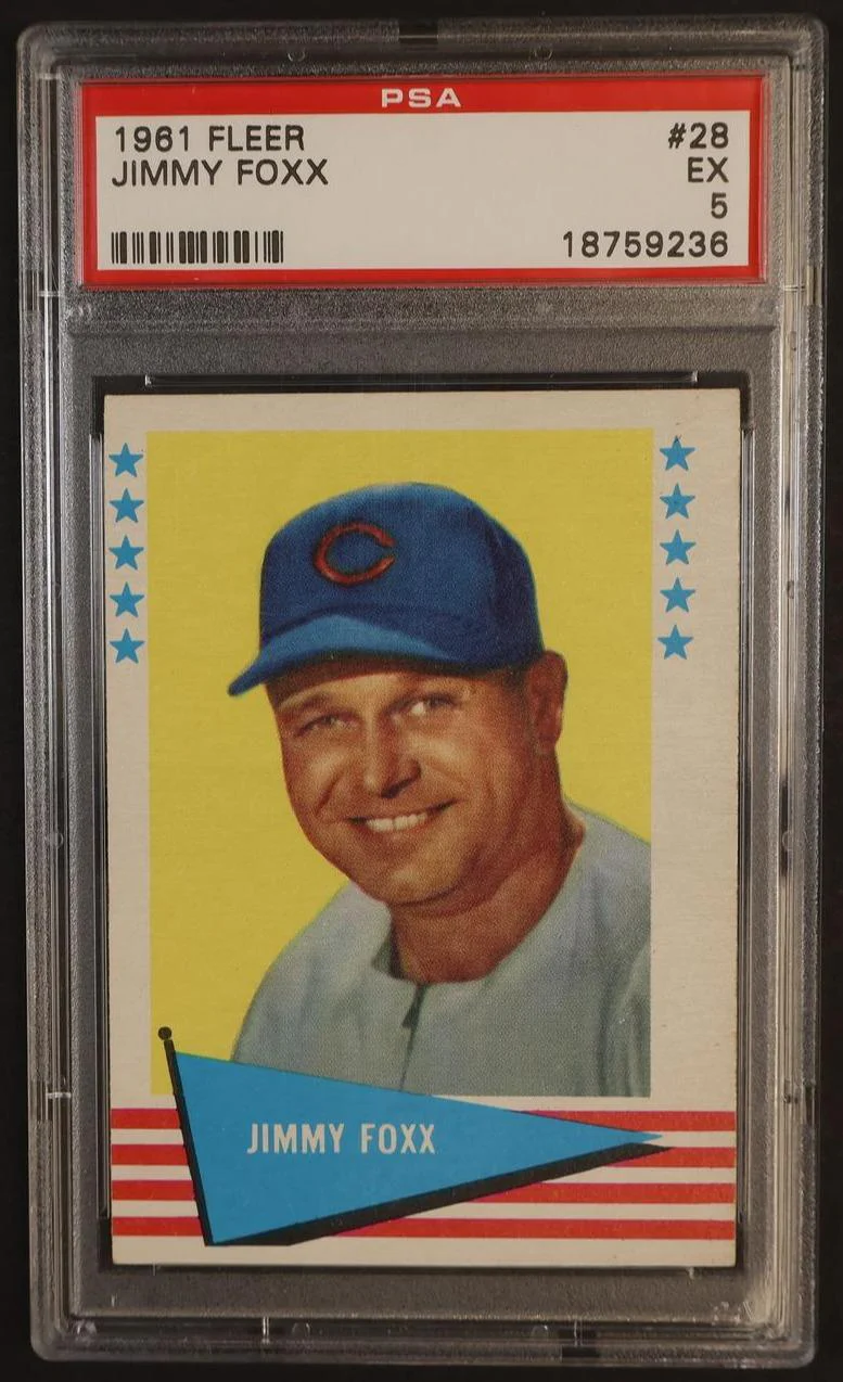 1961 Fleer Jimmie Foxx #28 PSA 5