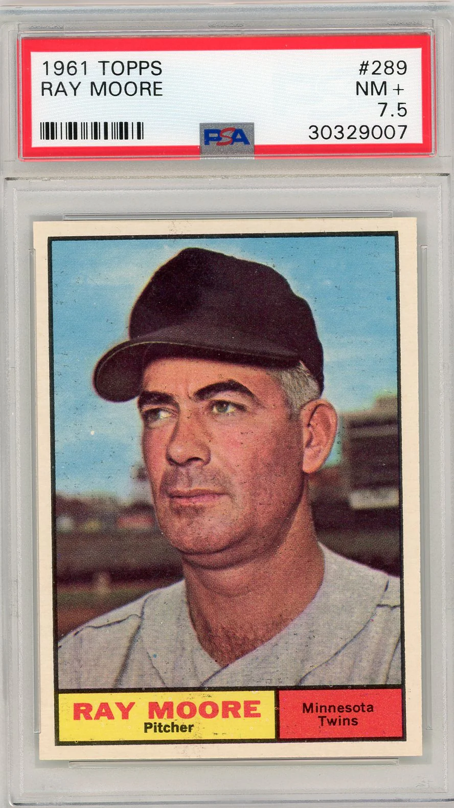 1961 Topps Ray Moore #289 PSA 7.5 - Image 2