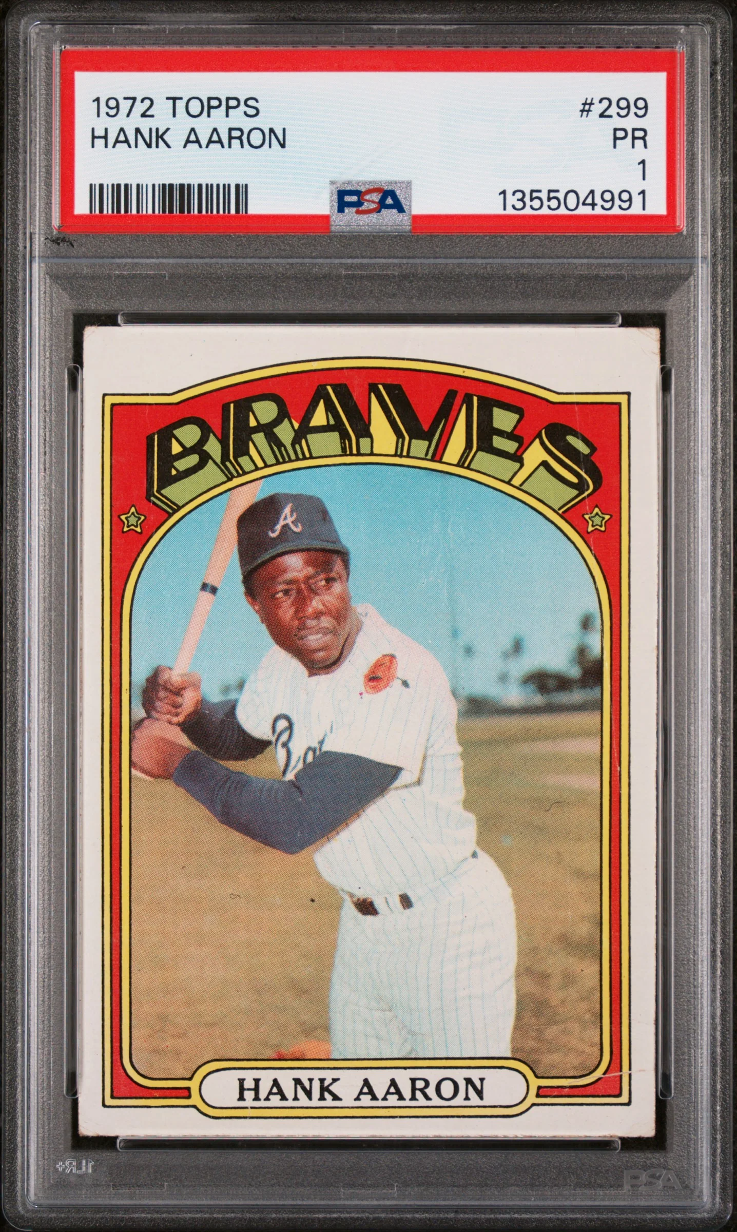 1972 Topps Hank Aaron #299 PSA 1