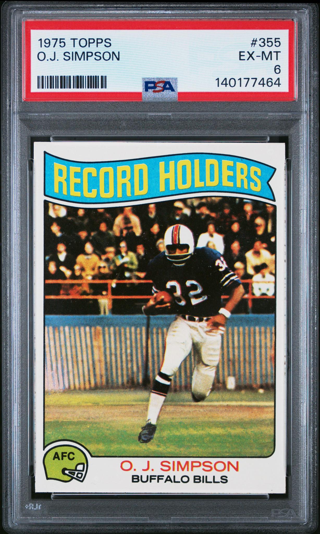 1975 Topps O.J. Simpson #355 PSA 6