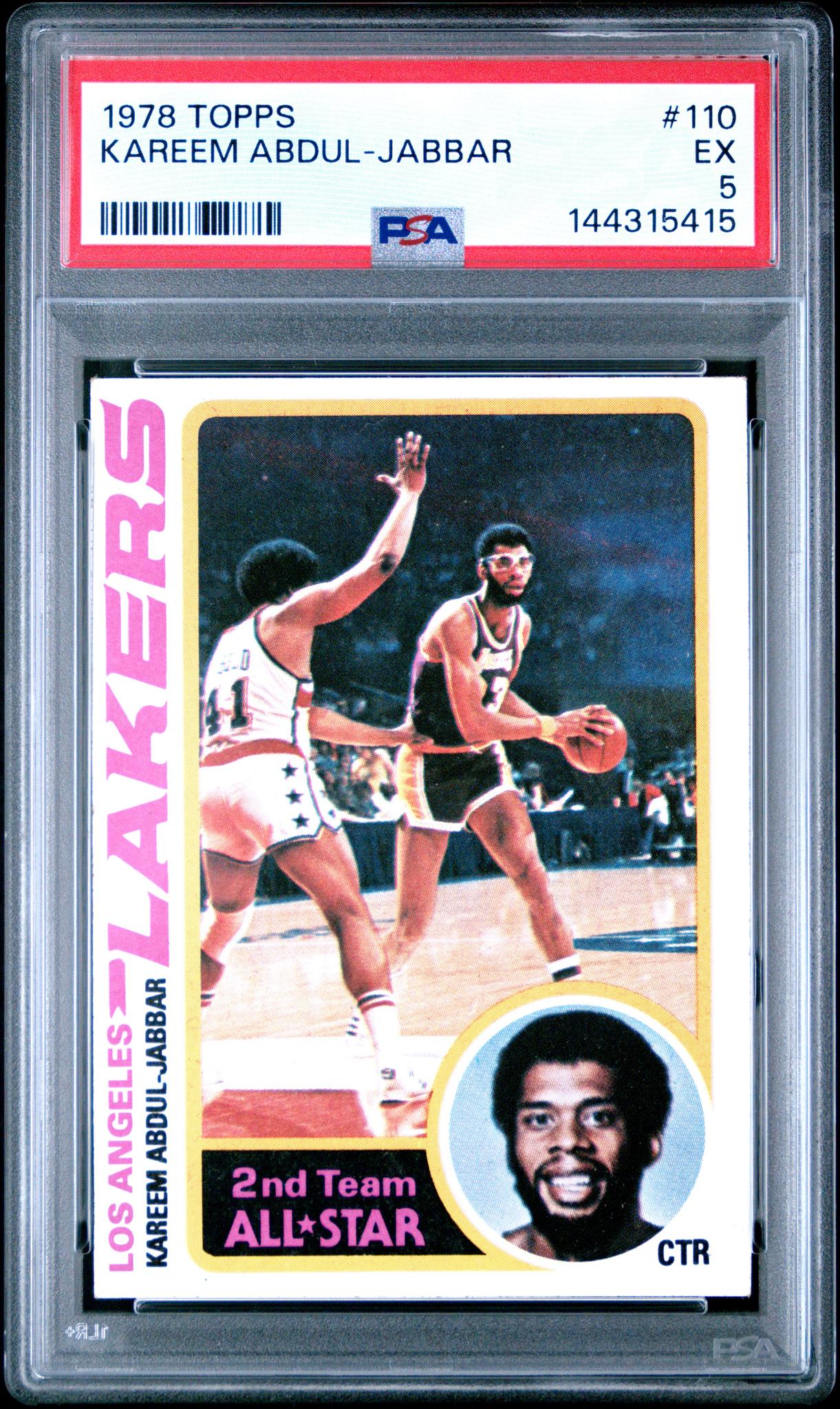 1978 Topps Kareem Abdul Jabbar #110 PSA 5