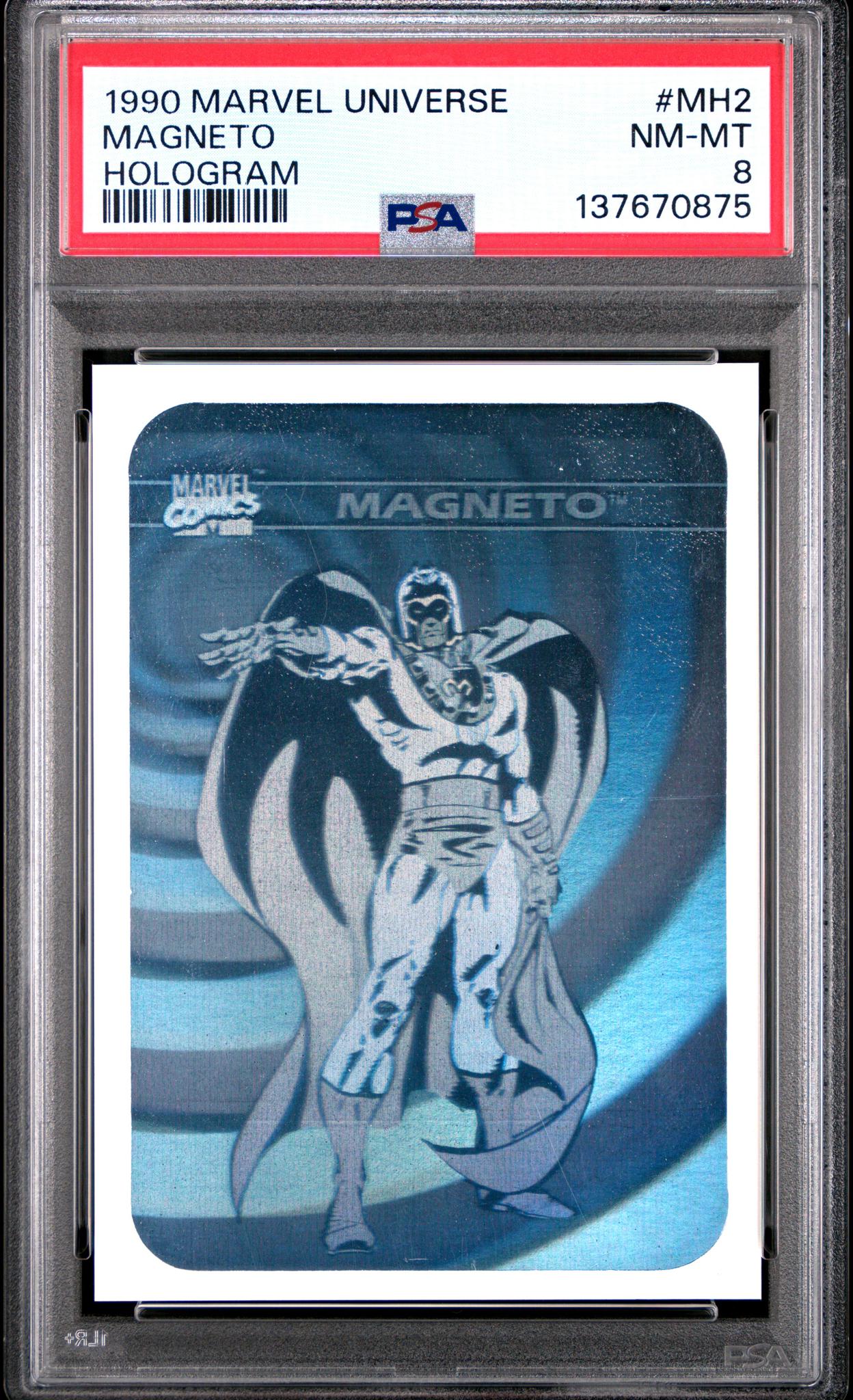 1990 Marvel Universe Hologram Magneto #MH2 PSA 8