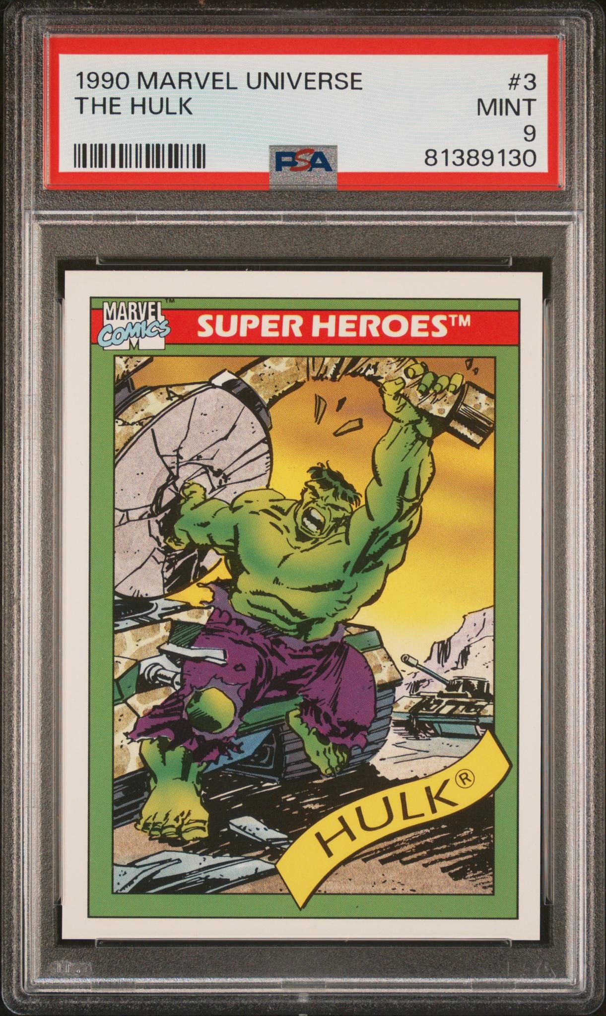 1990 Marvel Universe Super Heroes the Hulk #3 PSA 9