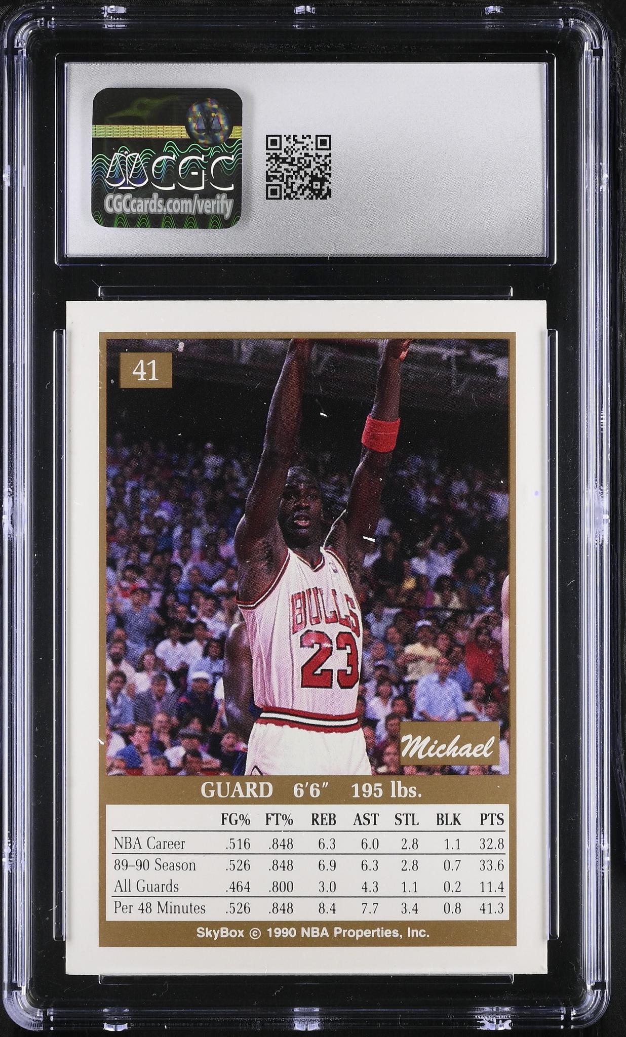 1990 SkyBox #41 Michael Jordan Prototype CGC AA - Image 2