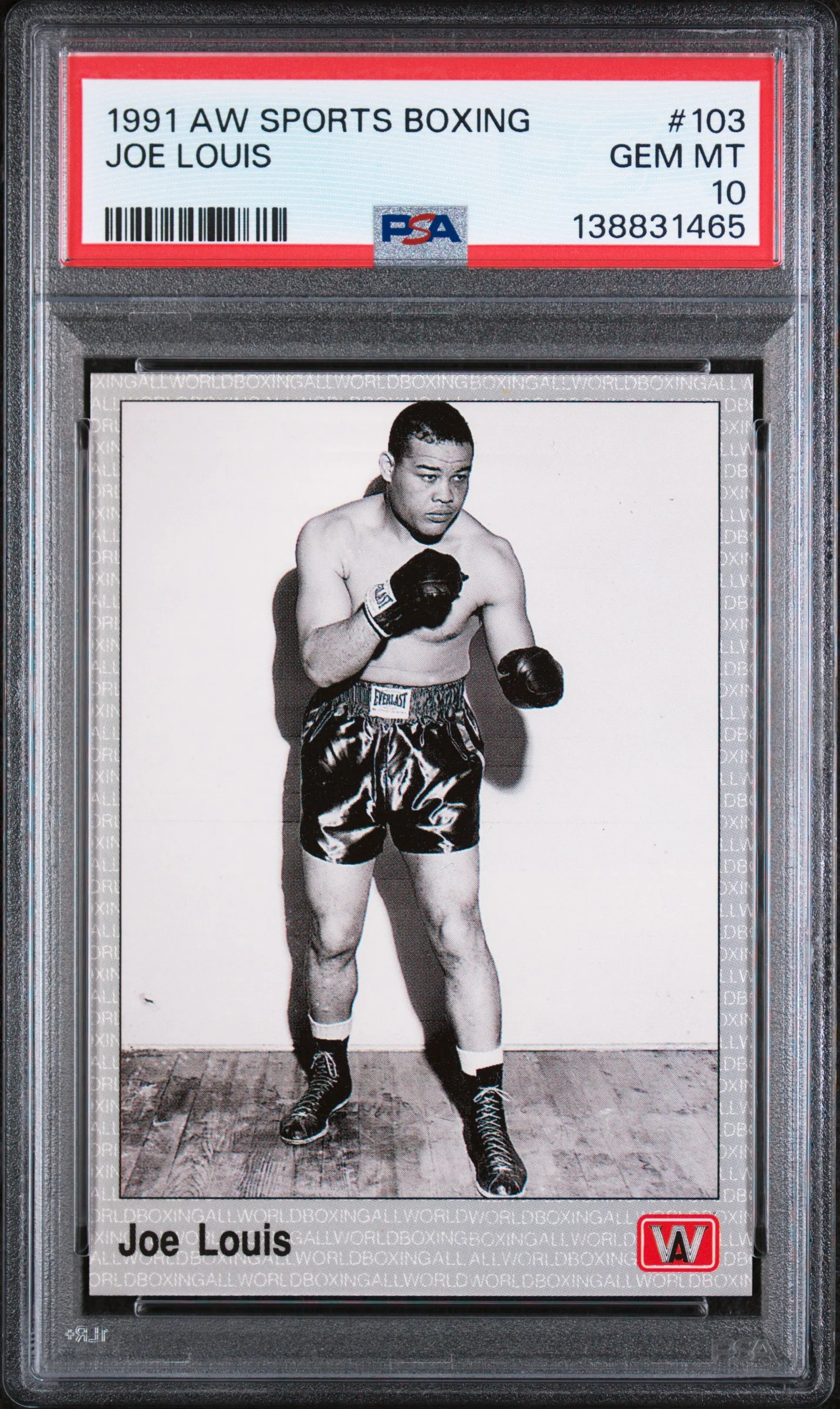 1991 Aw Sports Boxing Joe Louis #103 PSA 10