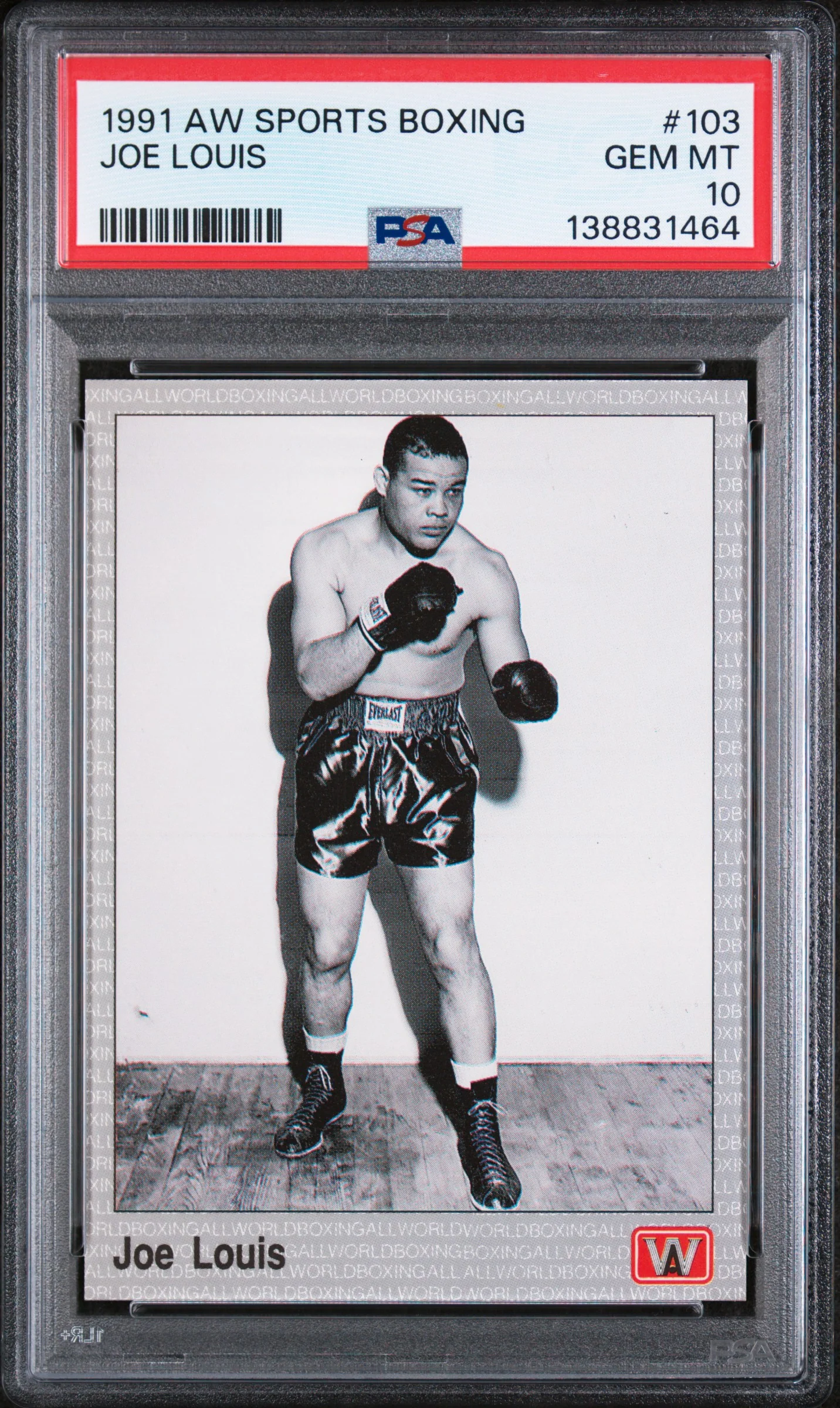 1991 Aw Sports Boxing Joe Louis #103 PSA 10