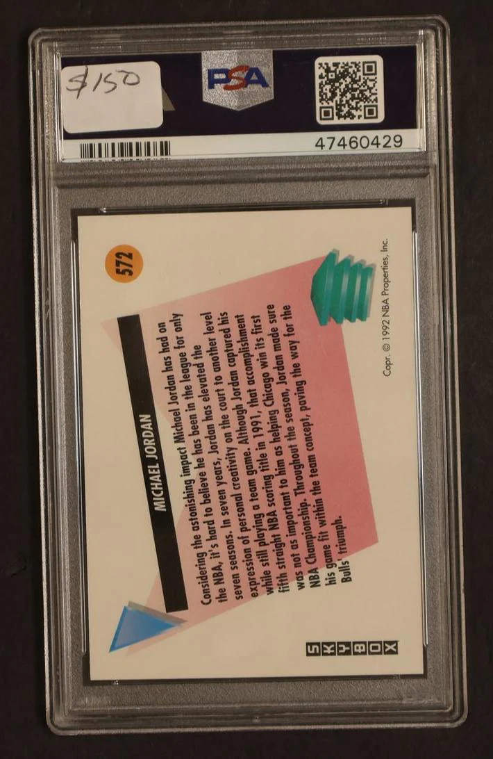 1991 Skybox Michael Jordan #572 /150 PSA 10 - Image 2