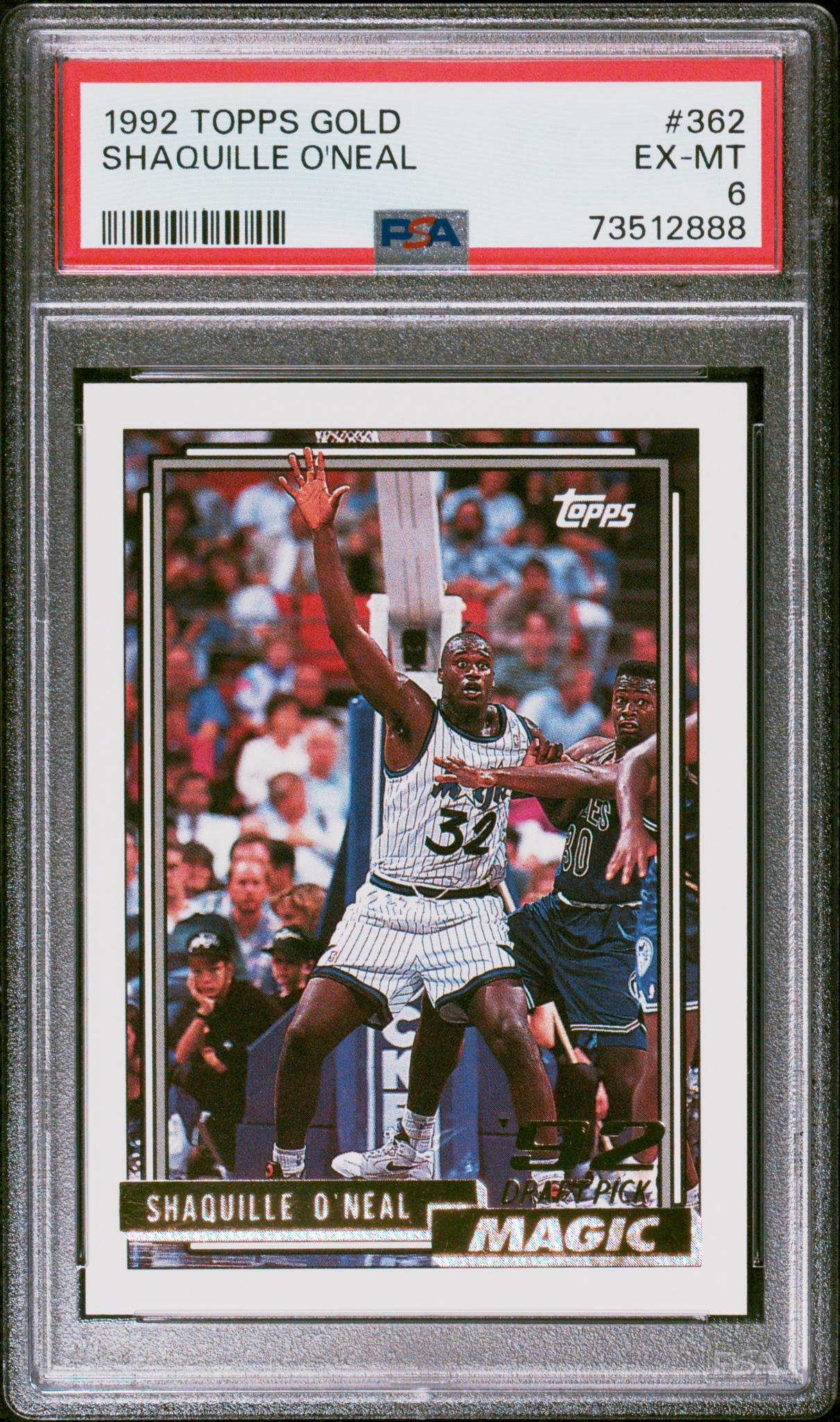 1992 Topps Gold Shaquille O'Neal #362 PSA 6