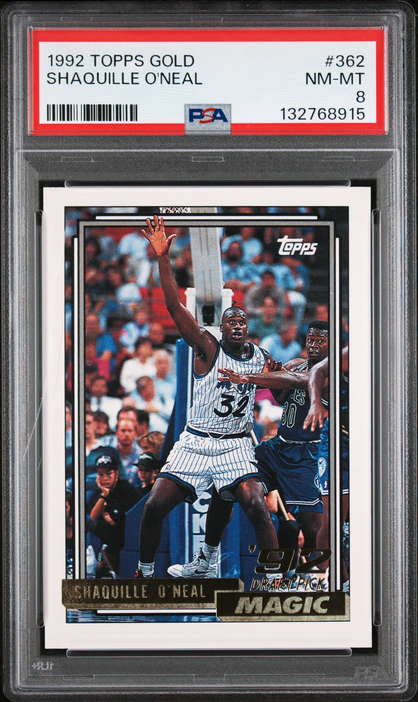 1992 Topps Gold Shaquille O'Neal #362 PSA 8