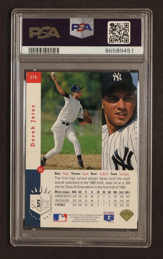 1993 SP Foil Derek Jeter #279 PSA 6 - Image 2