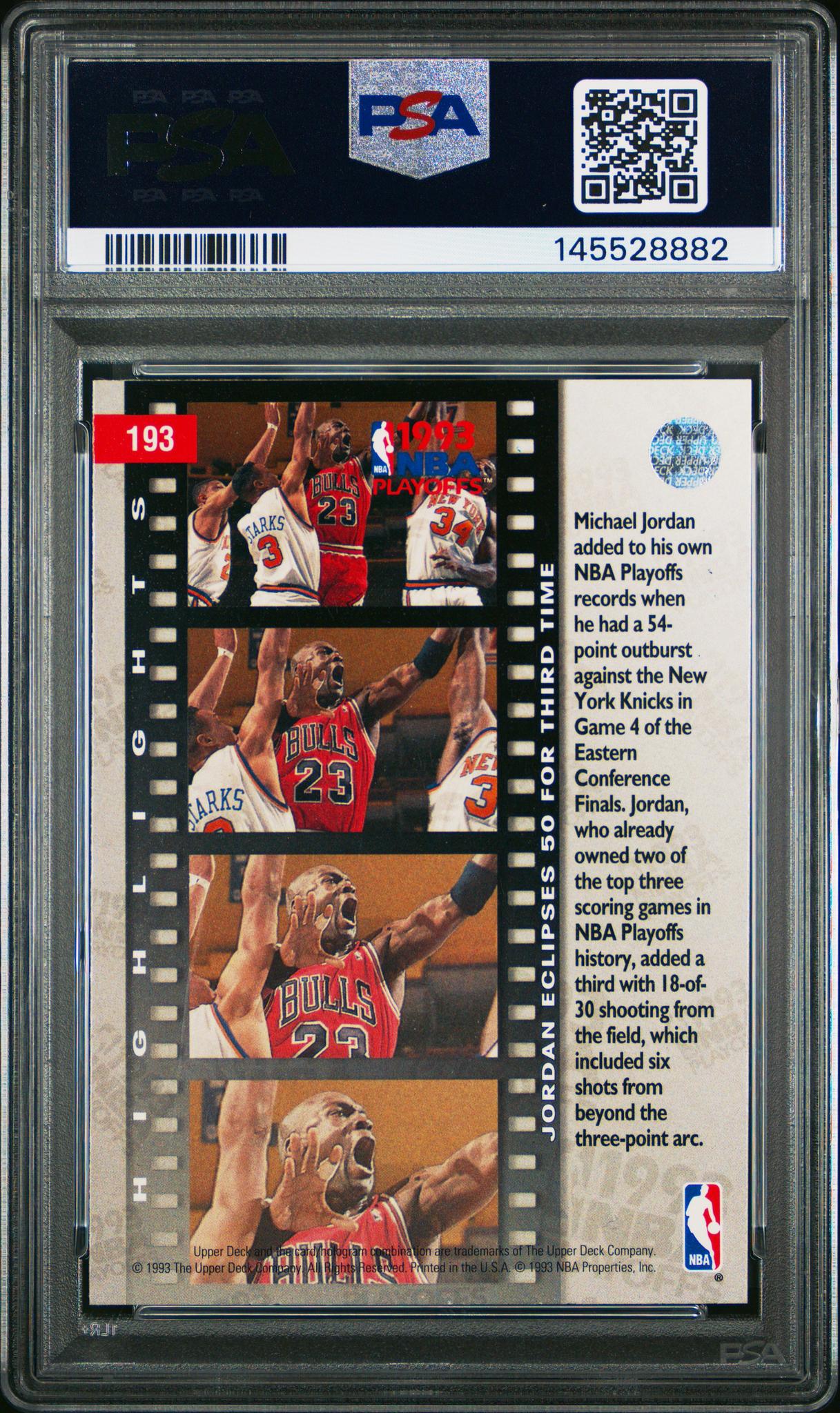 1993 Upper Deck Michael Jordan #193 PSA 9 - Image 2