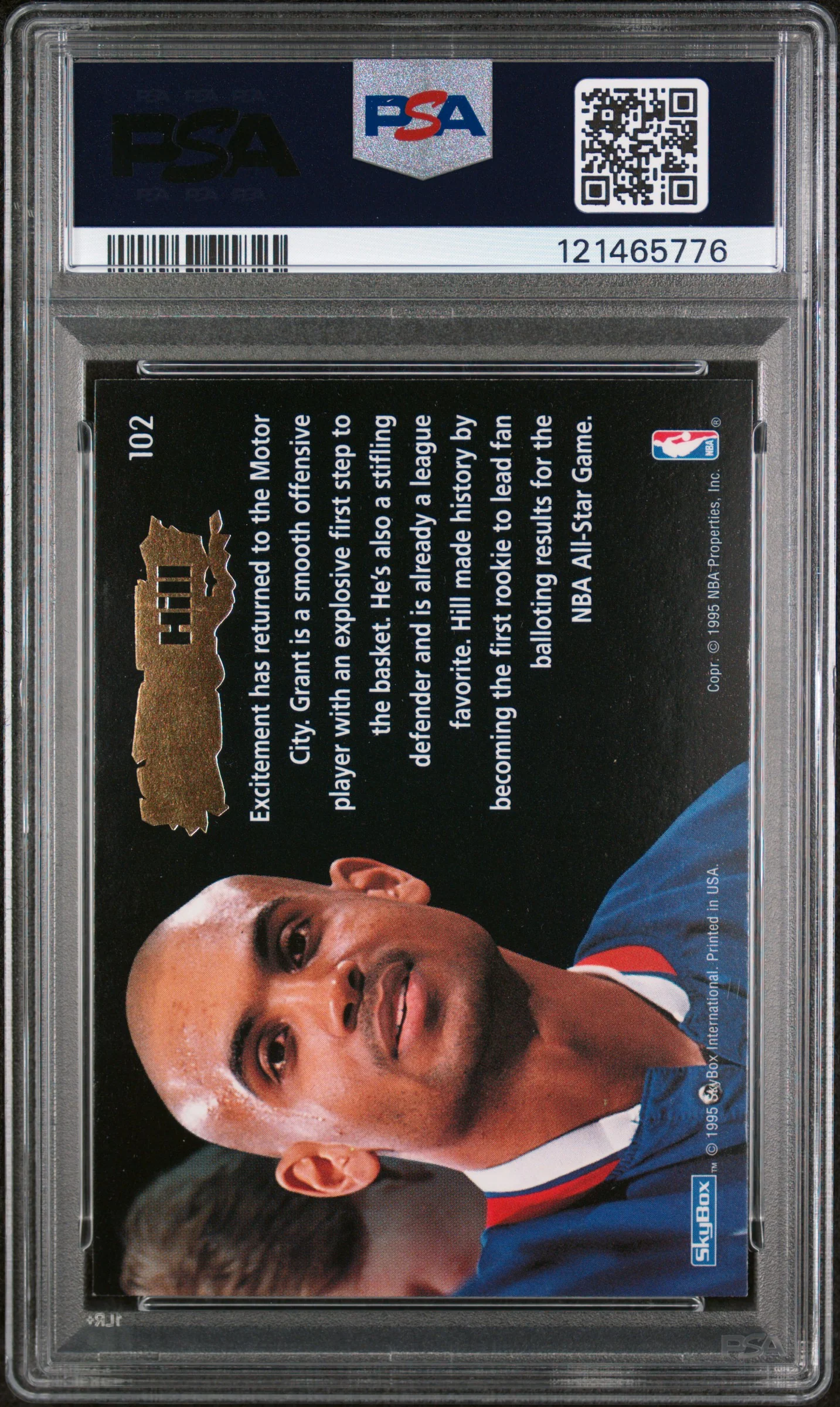 1994 E-Motion Grant Hill #102 PSA 9 - Image 2