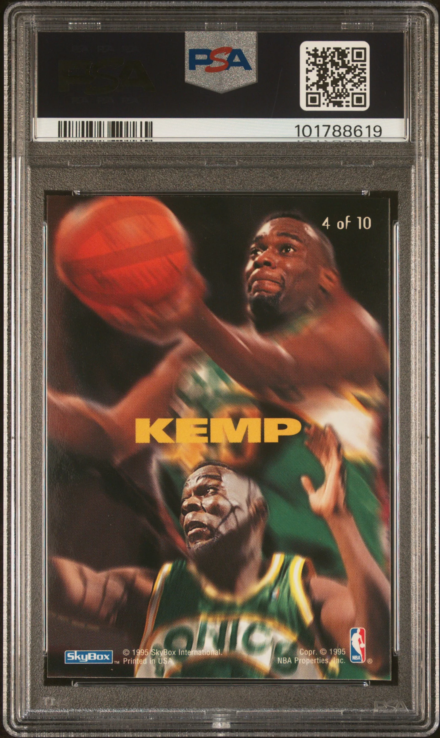 1994 Emotion #4 Shawn Kemp N-Tense PSA 8 - Image 2