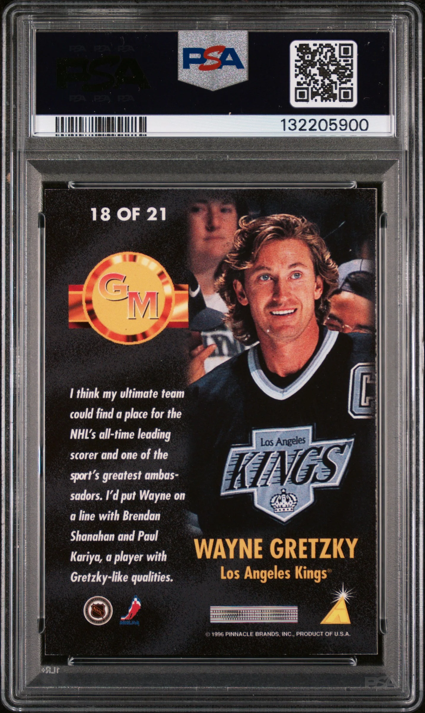 1995 Summit Gm's Choice Wayne Gretzky #18 PSA 7 - Image 2