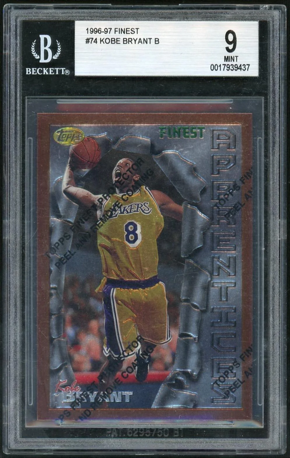 1996 Finest Kobe Bryant #74 BGS 9