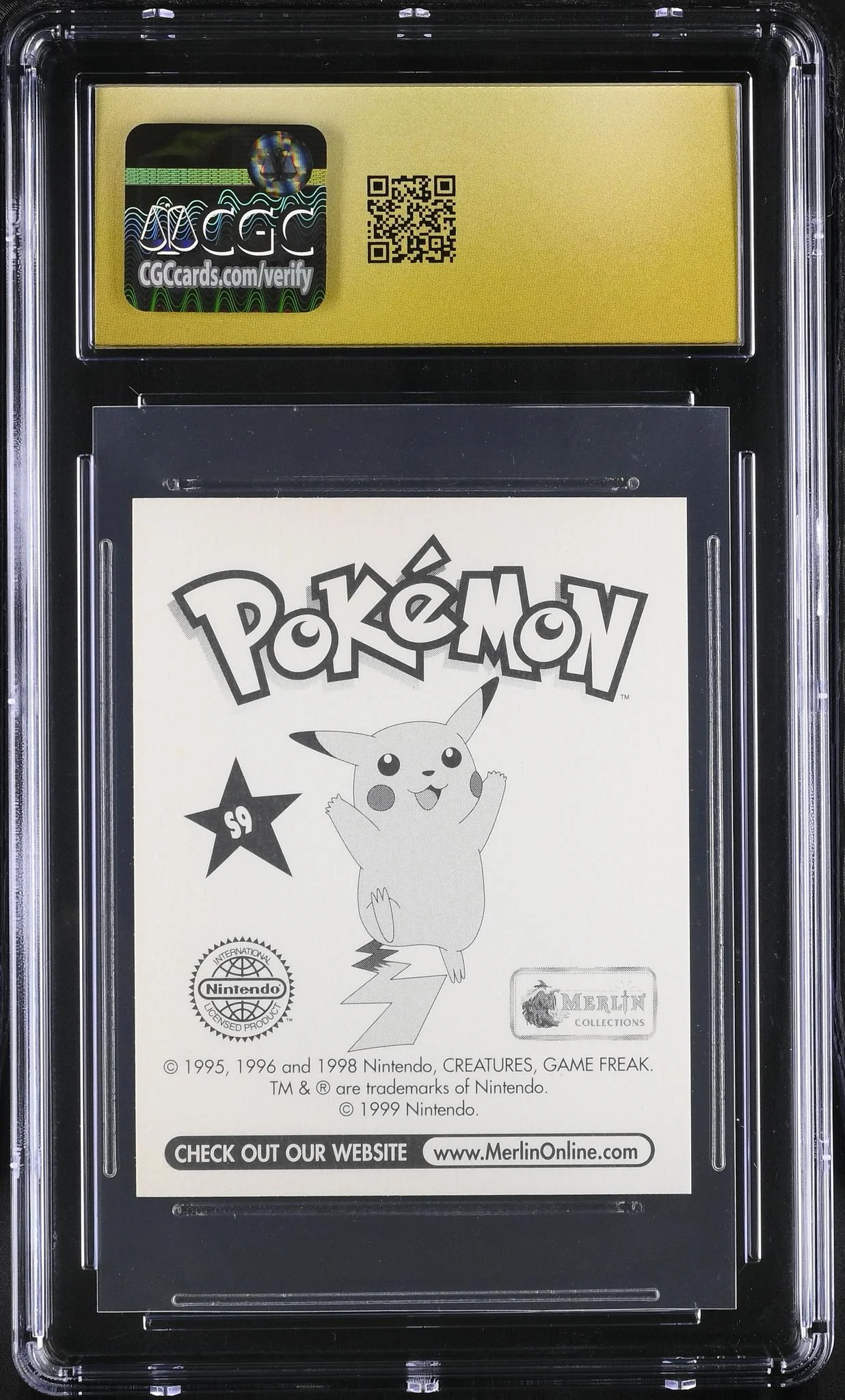 1998 Pokémon Merlin Series 1 Special Glitter Paras #S9 Sticker CGC Pristine 10 - Image 2