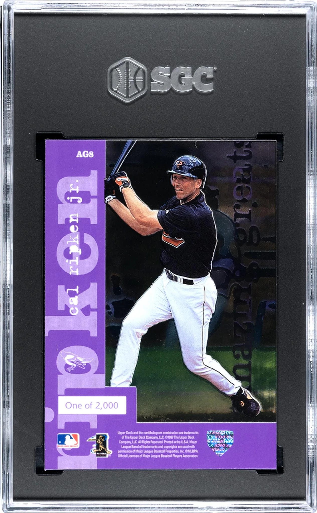 1998 Upper Deck #AG8 Cal Ripken Jr. Amazing Greats /2000 SGC 8.5 - Image 2
