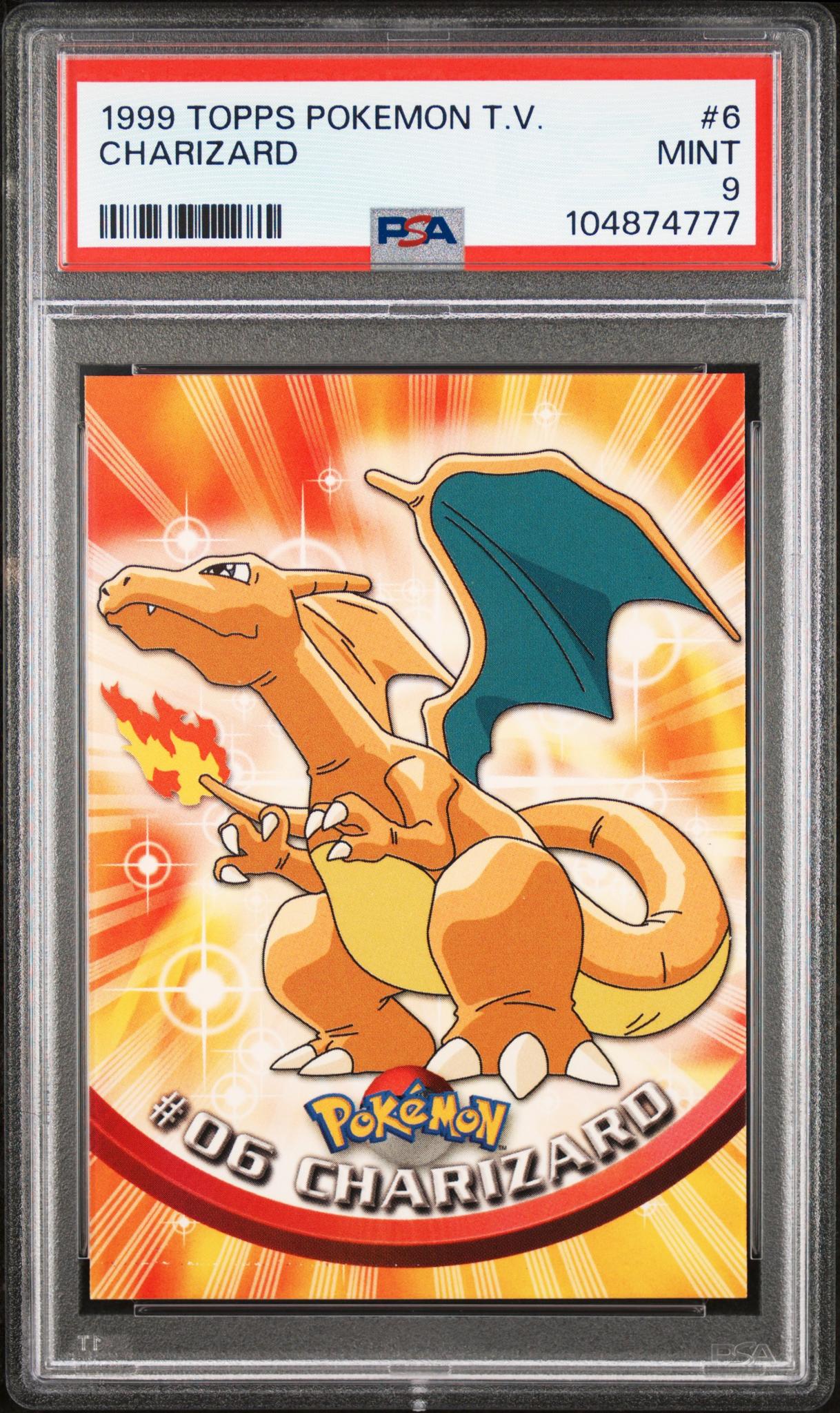 1999 Topps Pokemon Tv Charizard #6 PSA 9