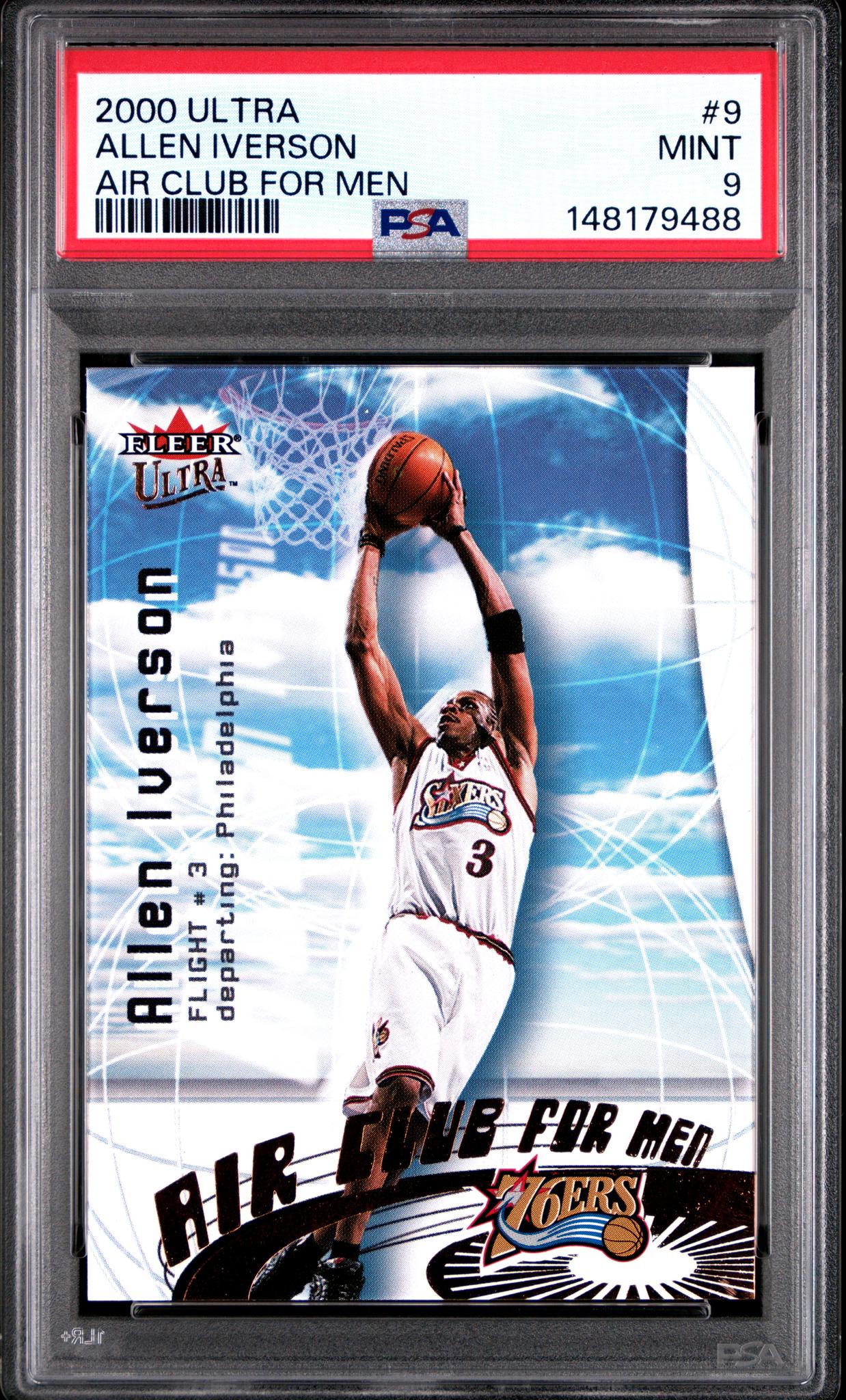 2000 Ultra Air Club 4 Men Air Club For Men Allen Iverson #9 PSA 9