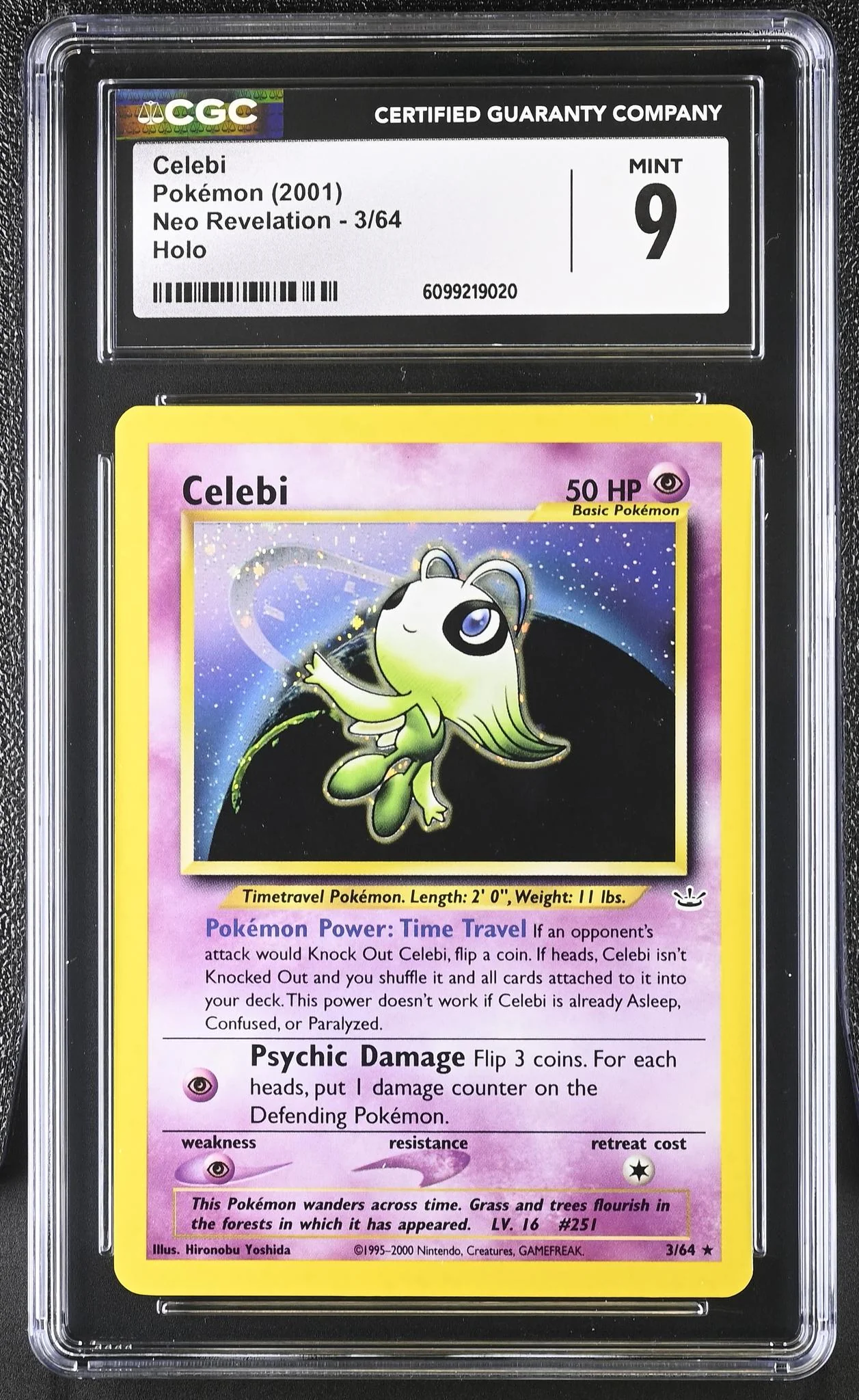2001 Pokemon #3/64 Celebi Neo Revelation CGC 9