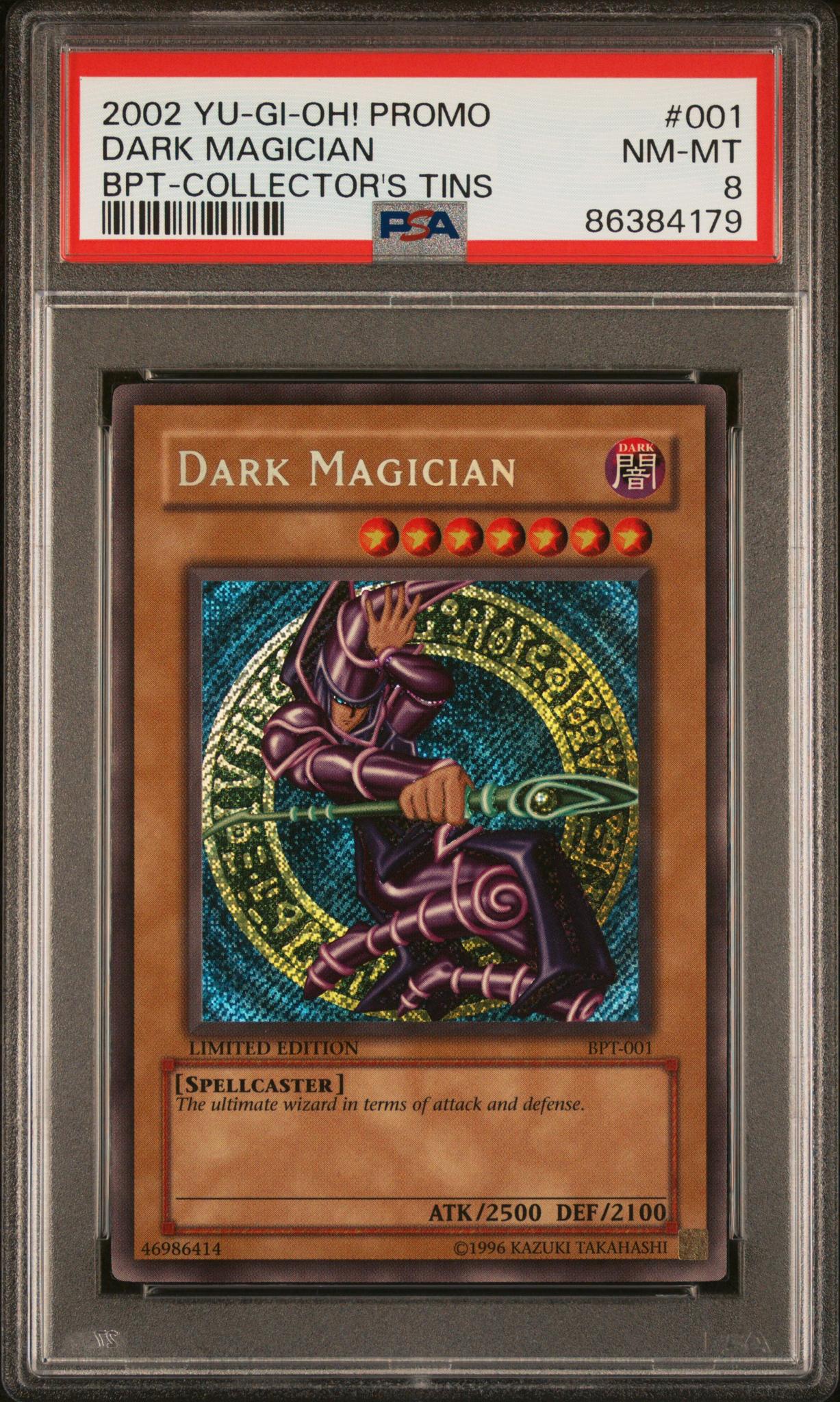 2002 Yu-Gi-Oh Collector Tins Dark Magician #BPT001 PSA 8