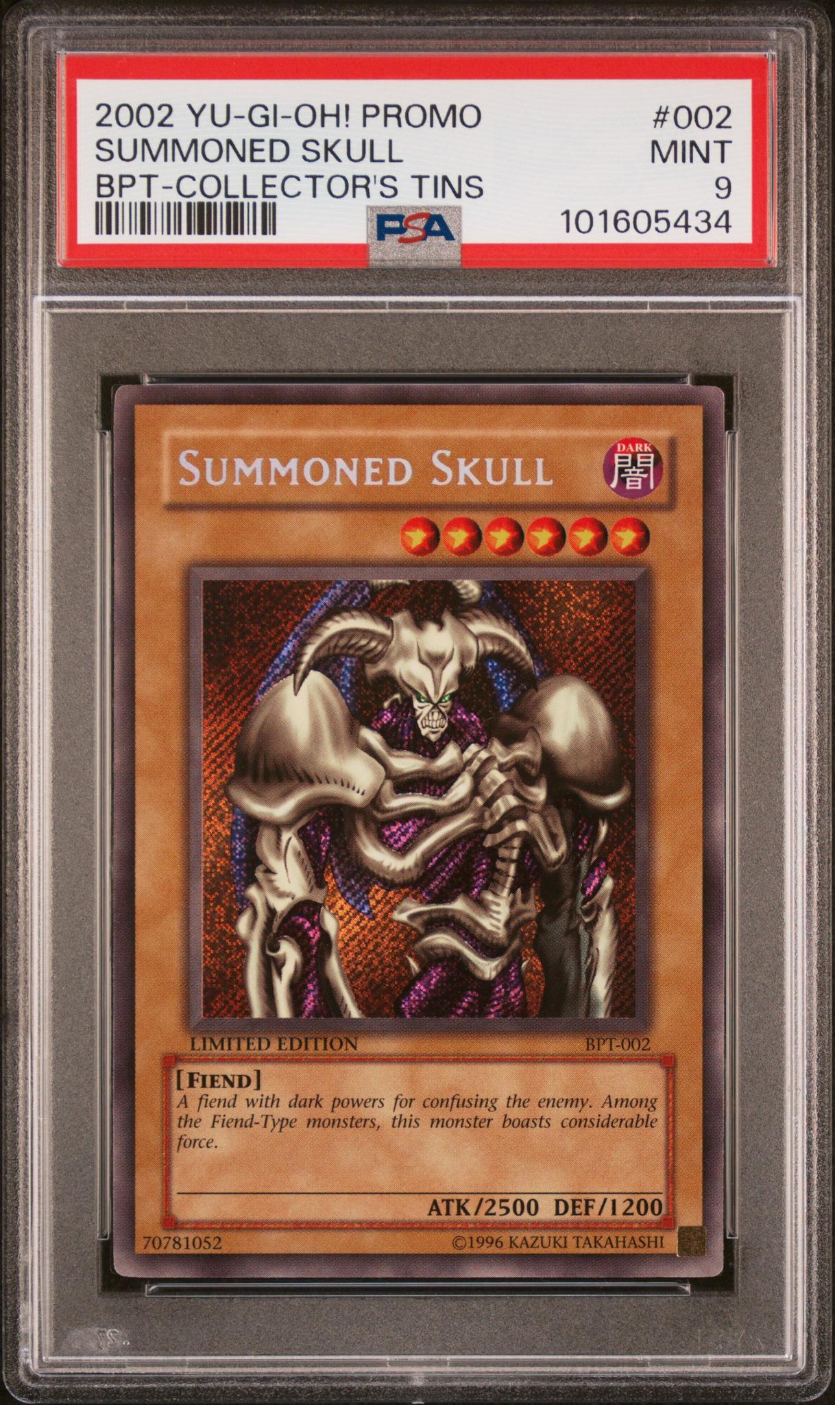 2002 Yu-Gi-Oh! Promo Collectors Tin Summoned Skull #BPT002 /70781052 PSA 9