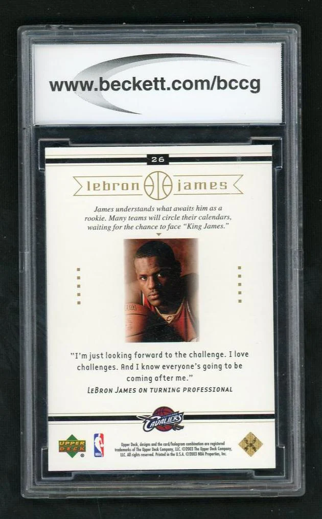 2003 Upper Deck Upper Deck 26 LeBron James LeBron James Box Set Rookie BCCG 10 Mint or Better Cleveland Cavaliers - Image 2