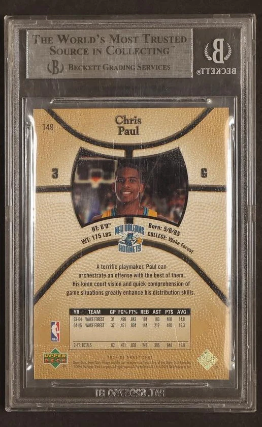 2005-06 Upper Deck Sweet Shot Spectrum Chris Paul #149 RC /50 BGS 8.5 - Image 2