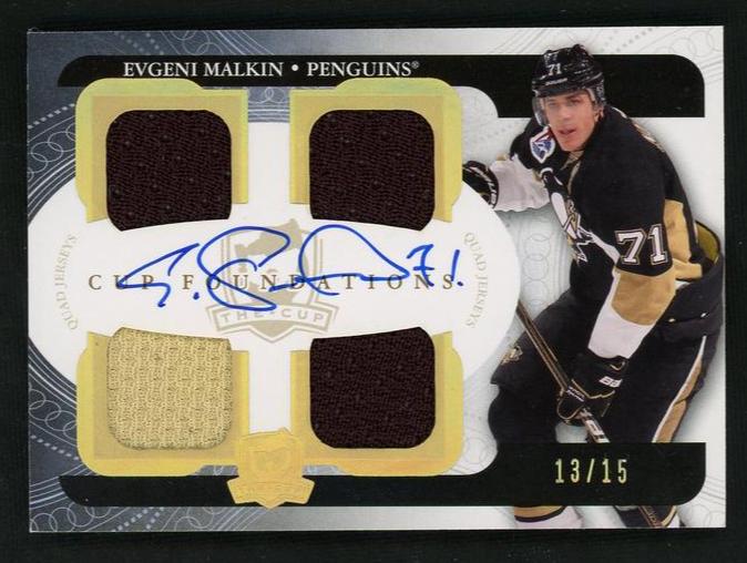 2011 Upper Deck The Cup CF-EM Evgeni Malkin Champions /15 Penguins Auto