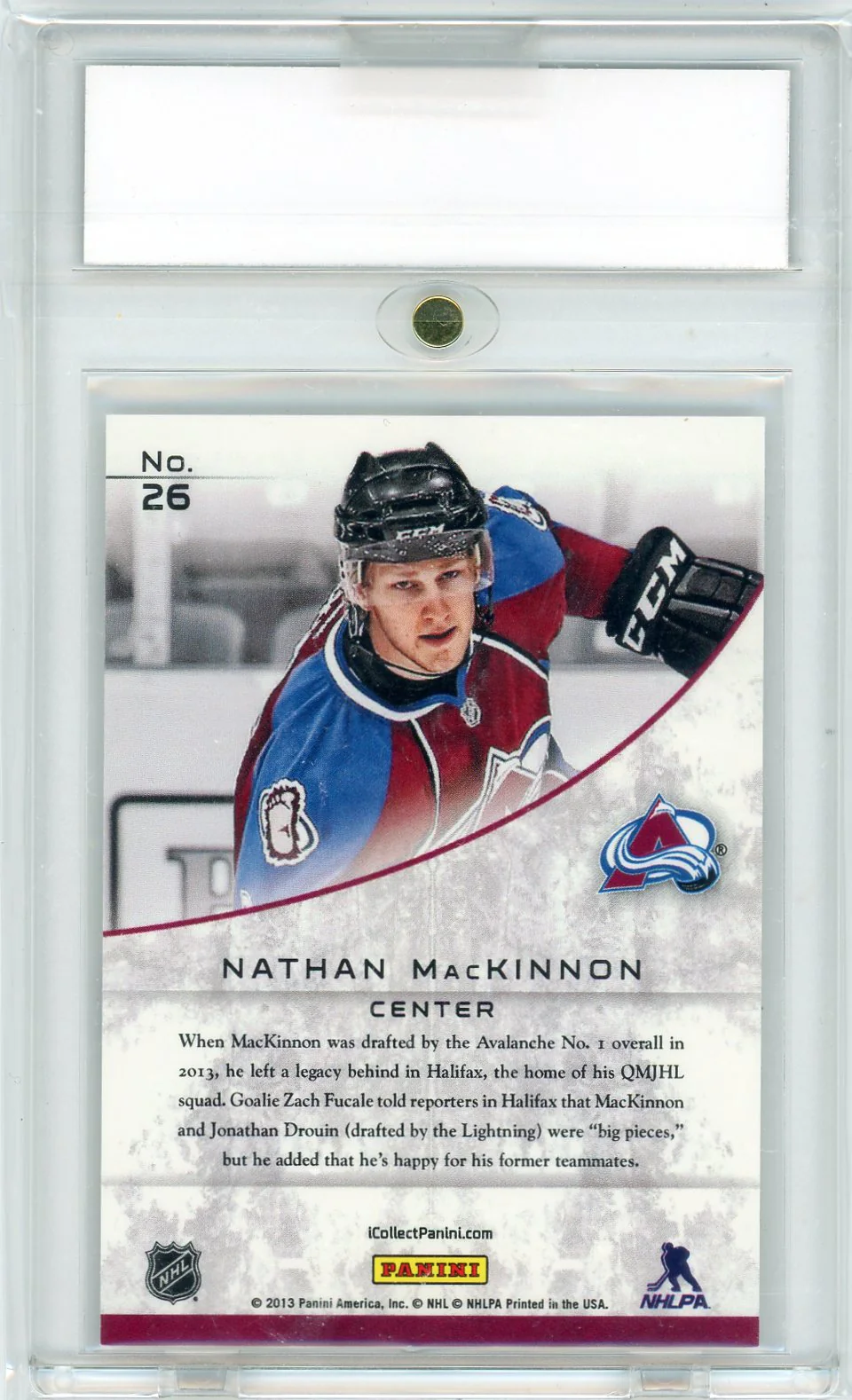 2013 Panini Nathan MacKinnon #26 RC - Image 2