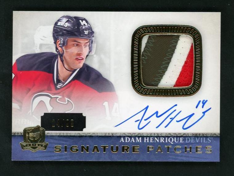 2013 Upper Deck The Cup SP-AH Adam Henrique Signature Patches Devils Auto