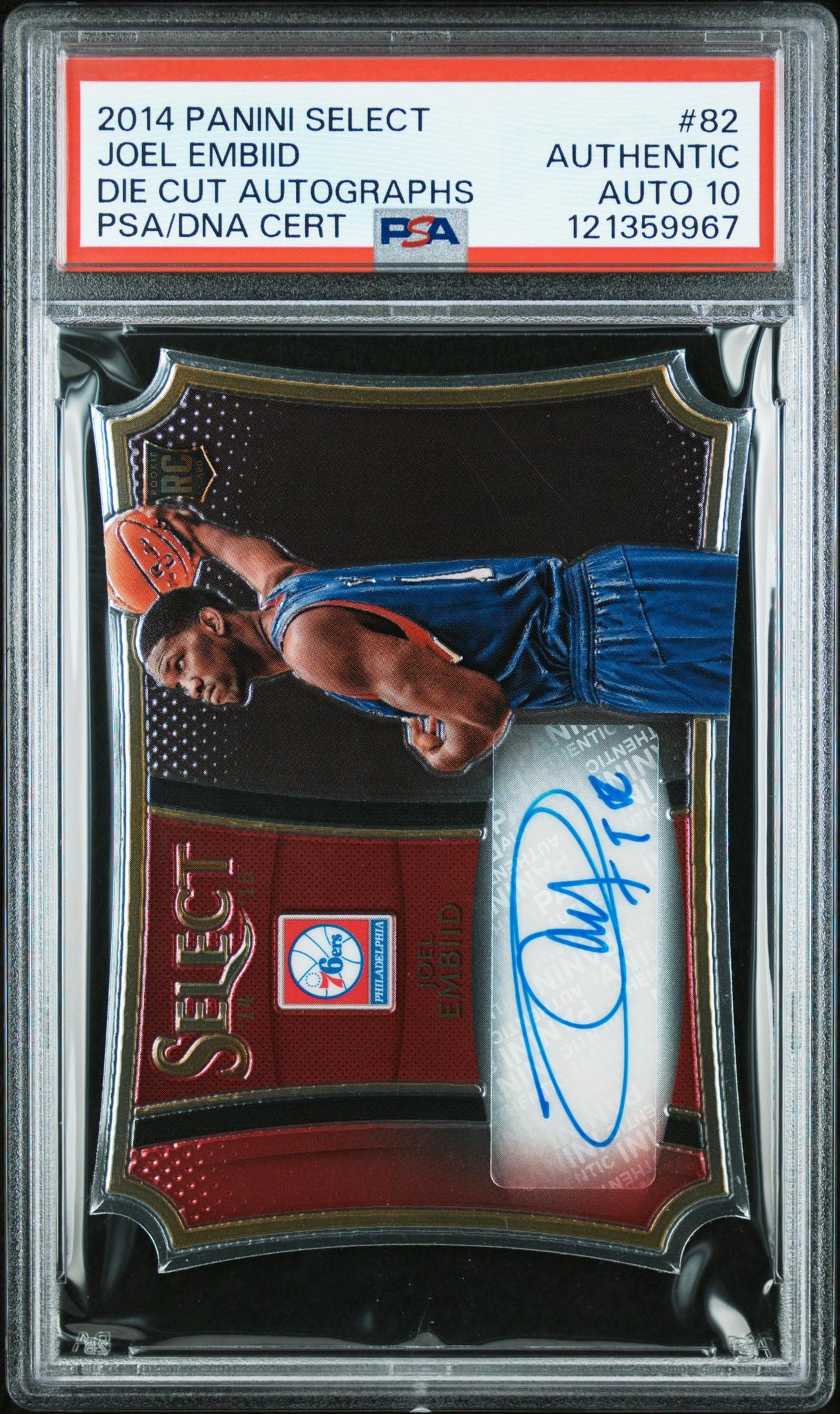 2014 Panini Select Die Cut Autographs Joel Embiid #82 /99 PSA 0