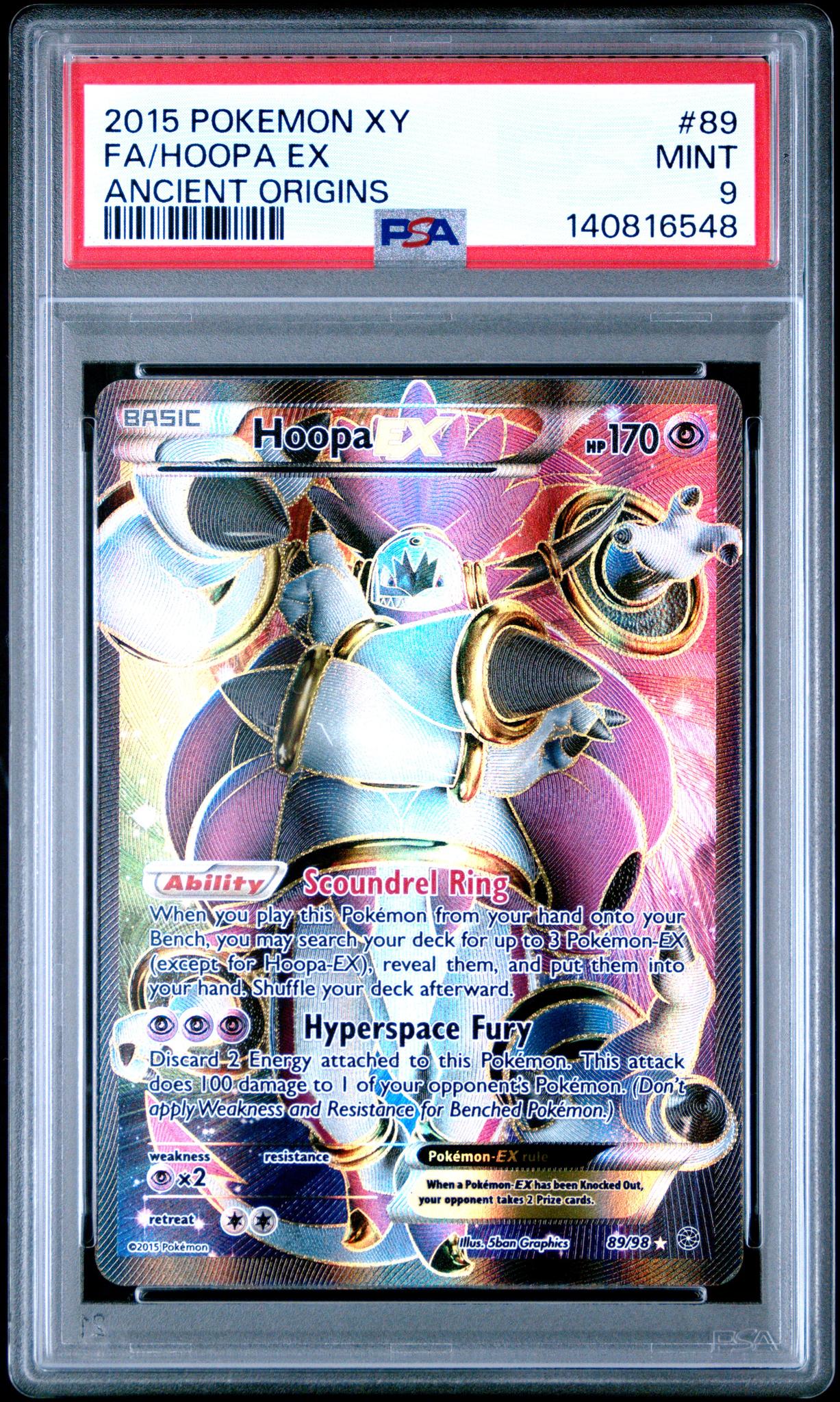 2015 Pokemon XY Ancient Origins Hoopa Ex #89 PSA 9