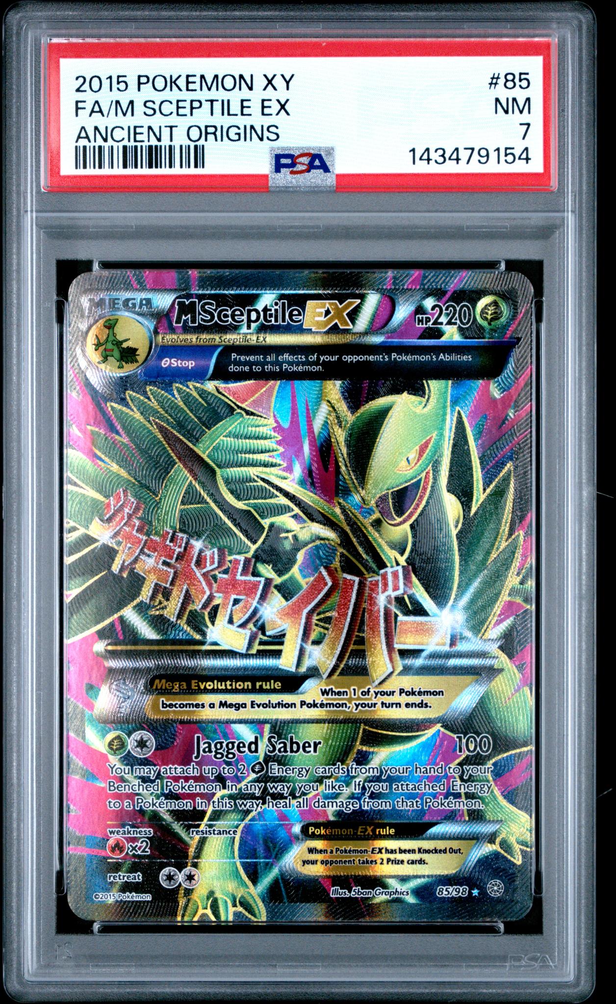 2015 Pokemon XY Ancient Origins M Sceptile Ex #85 PSA 7