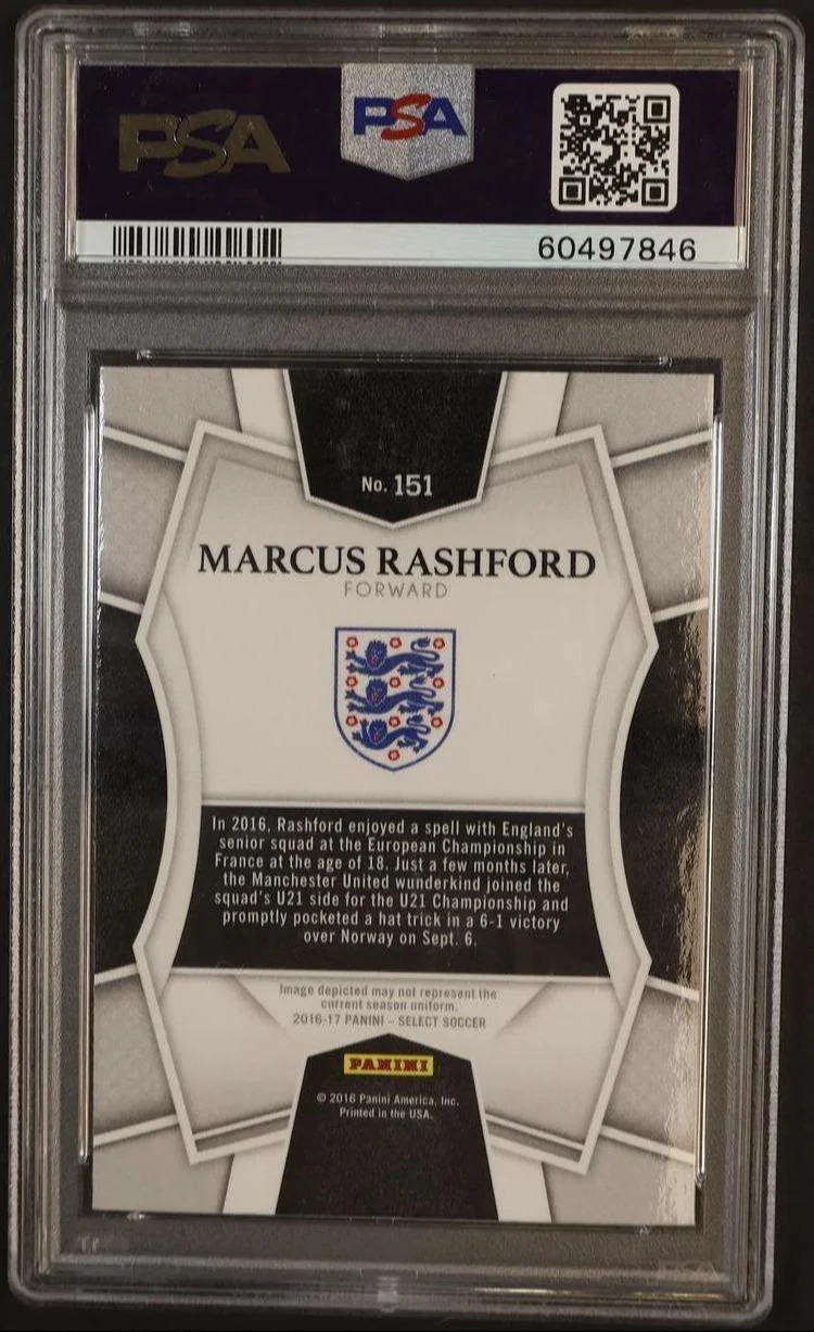 2016 Panini Select Marcus Rashford #151 PSA 10 - Image 2