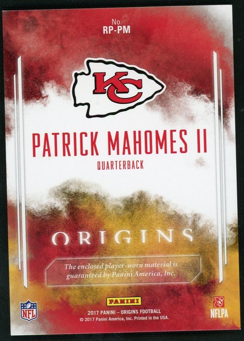 2017 Origins Patrick Mahomes Patch Turquoise /25 - Image 2