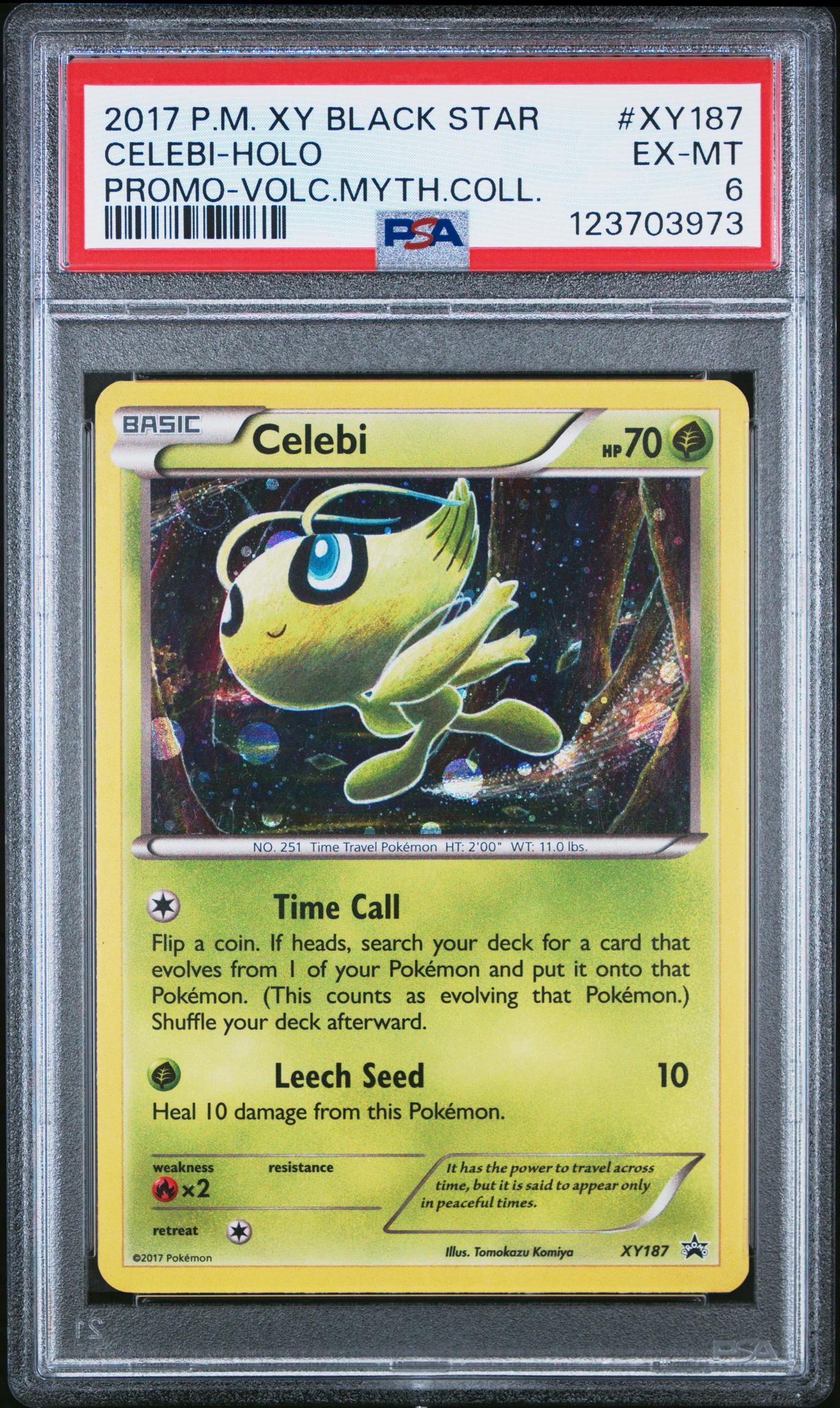 2017 Pokemon XY Black Star Promo Volcanion Mythical Collection Celebi #XY187 PSA 6
