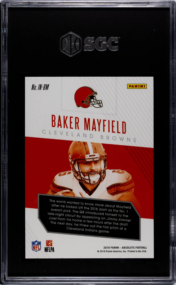 2018 Absolute #IN-BM Baker Mayfield Introductions SGC 10 - Image 2