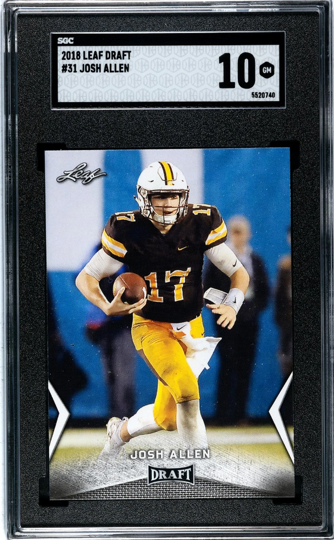2018 Leaf Draft #31 Josh Allen Draft SGC 10