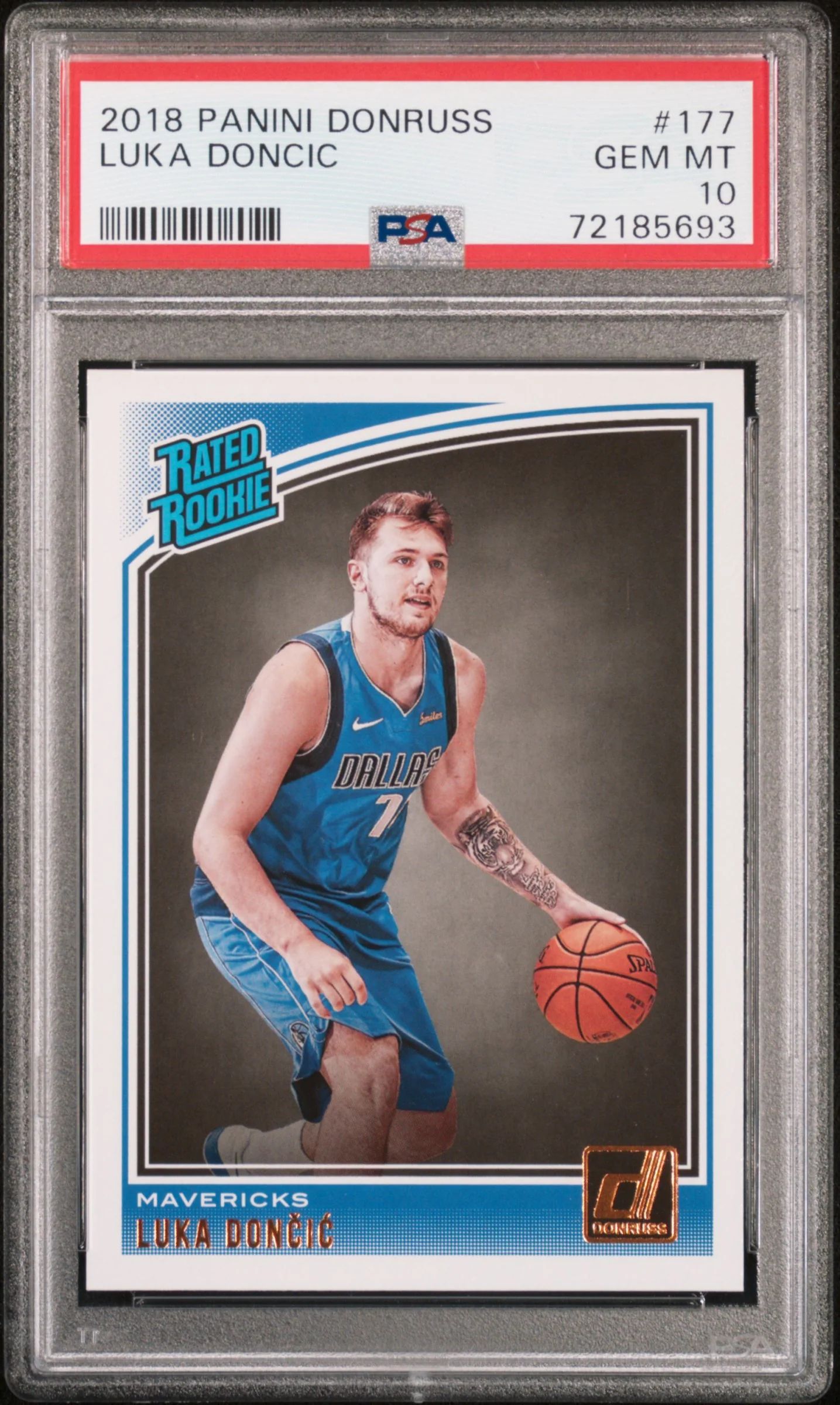 2018 Panini Donruss Rated Rookie Luka Doncic #177 PSA 10