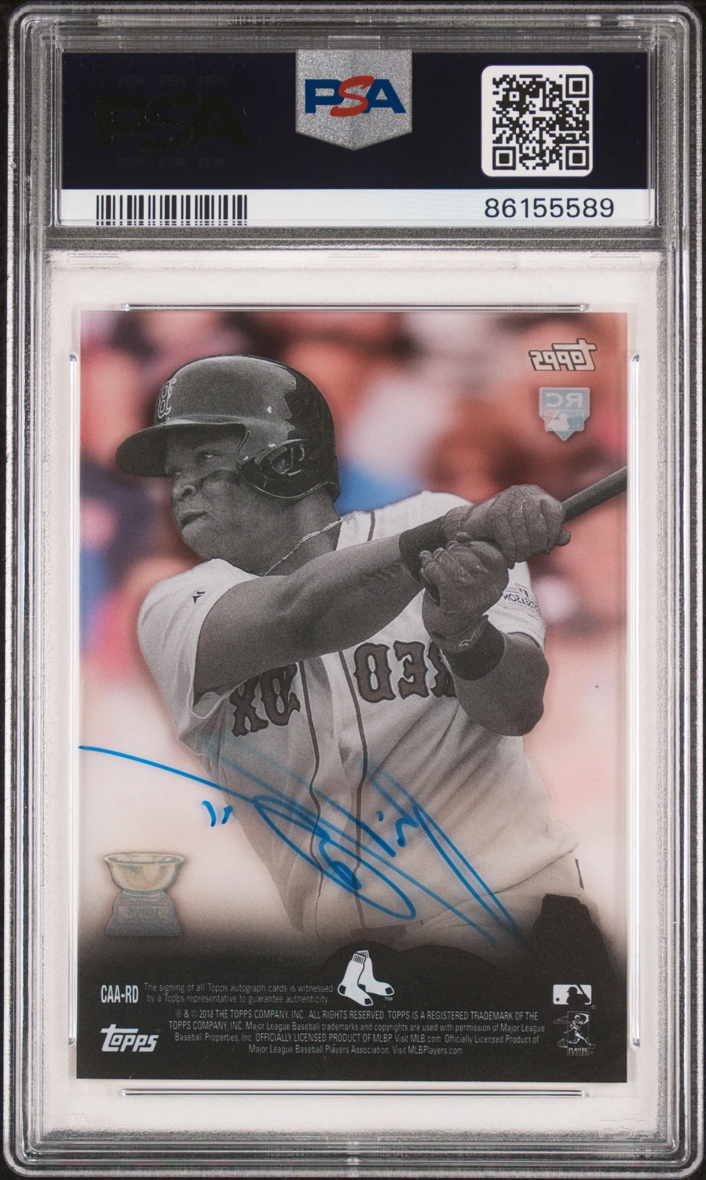 2018 Topps Clearly Authentic Rafael Devers #RD RC Auto PSA 10 - Image 2