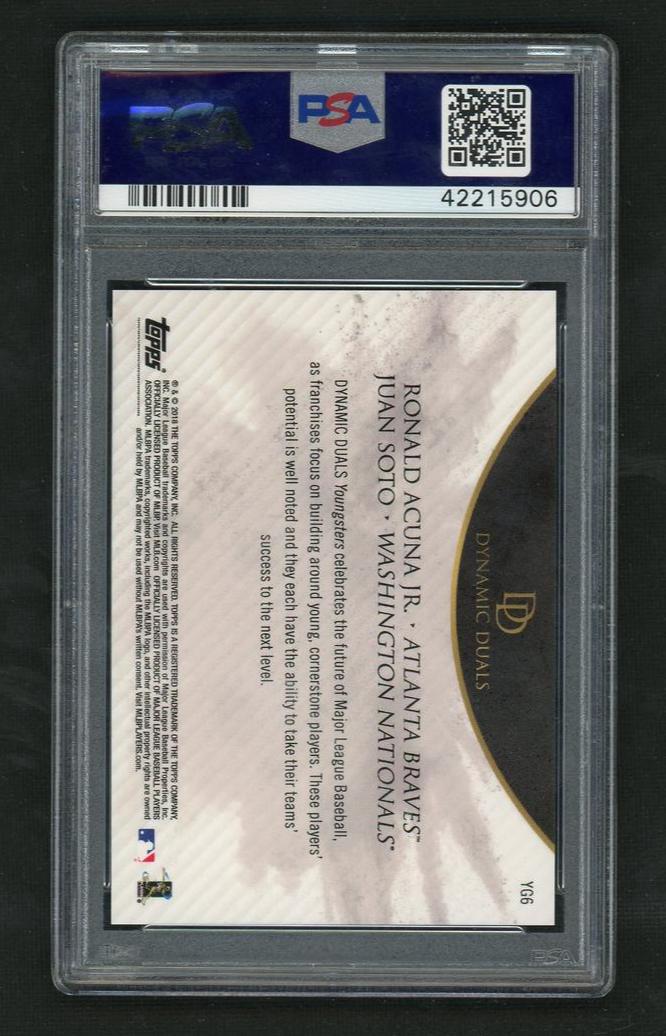2018 Topps On Demand Dynamic Dual Youngster Juan Soto/Ronald Acuna Jr. #YG6 PSA 10 - Image 2