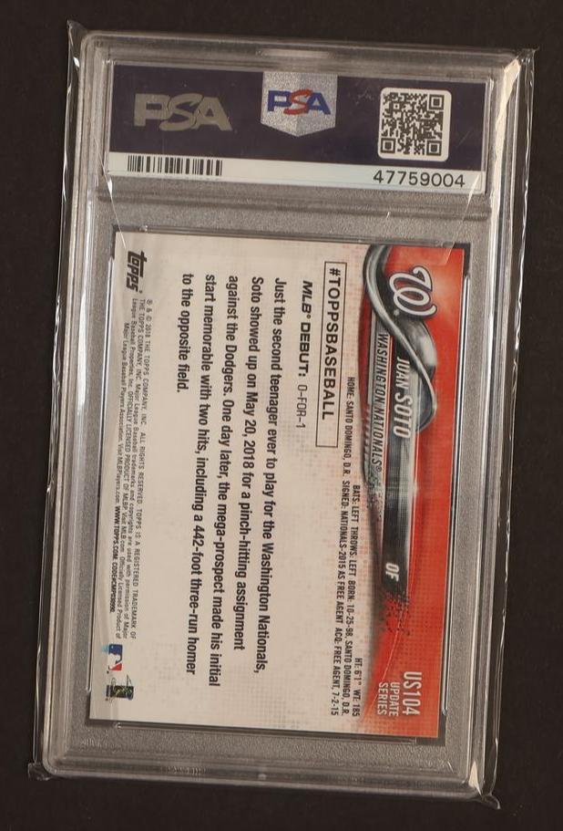 2018 Topps Update Juan Soto #US104 PSA 10 - Image 2