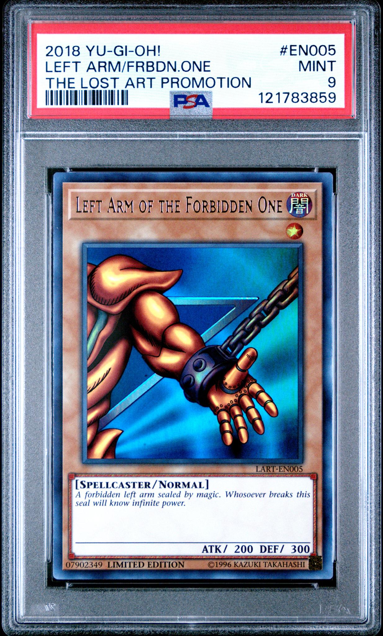 2018 Yu-Gi-Oh Lost Art Promotion Left Arm of the Forbidden One #LART-EN005 /7902349 PSA 9