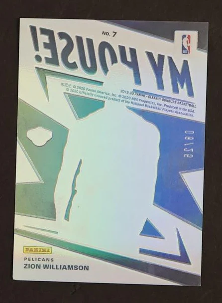 2019-20 Panini Clearly Donruss My House! Green Zion Williamson #7 /25 - Image 2